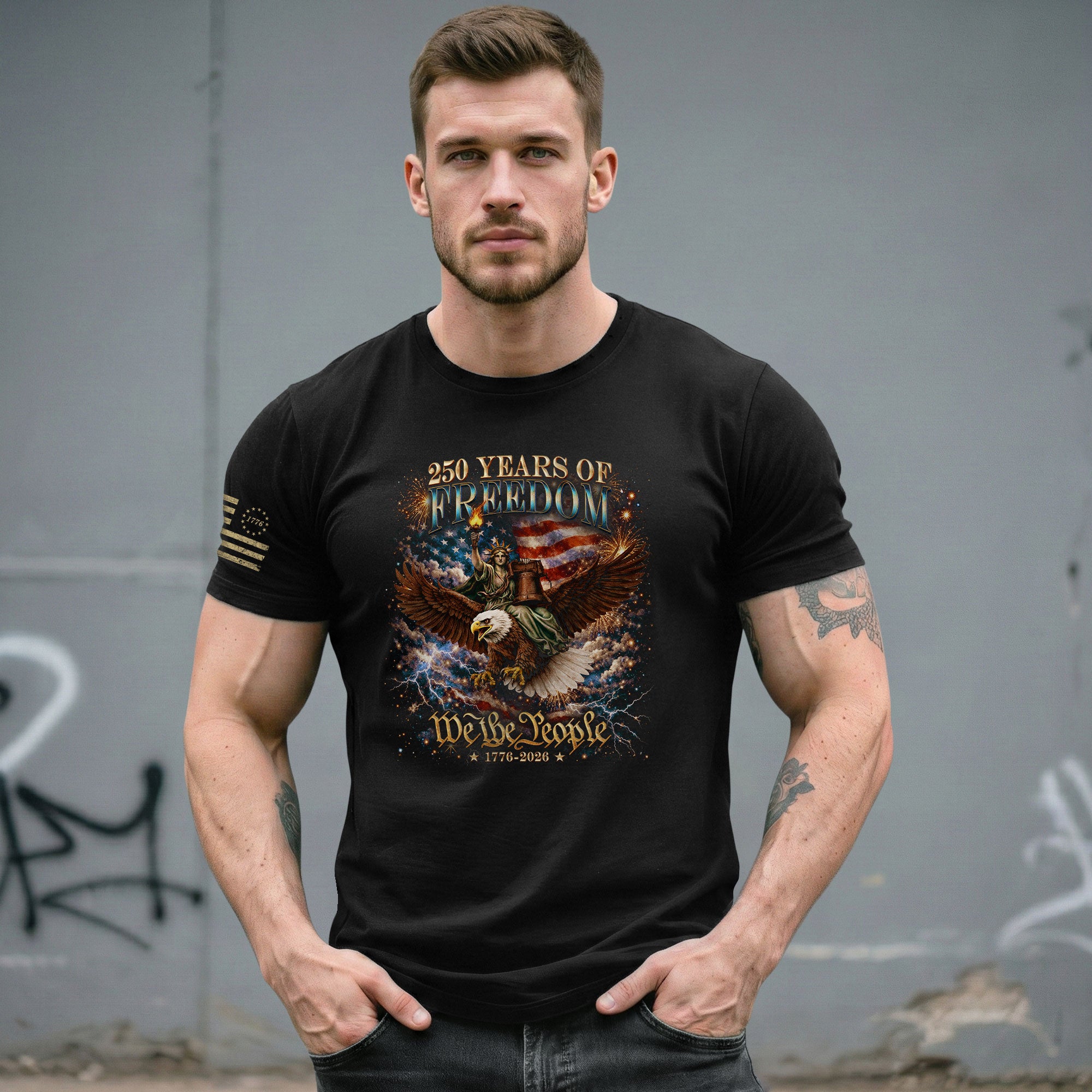 250 Years Of Freedom Shirt - 1776-2026 We The People 250th Anniversary USA Shirt & Merchandise Bootleg Tee - Rust Field Wear