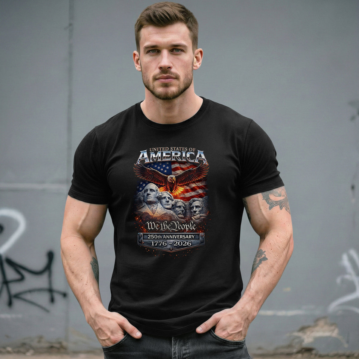We The People 250th Anniversary 1776–2026 – Founding Legacy Patriotic T-Shirt - Rust Field Wear