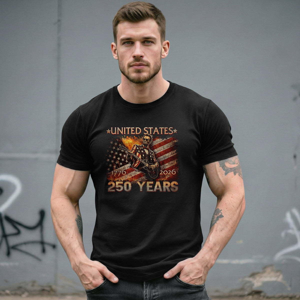 Lincoln 1776-2026 Patriotic Graphic T Shirt - Unisex Summer Tee for History Lovers - Rust Field Wear
