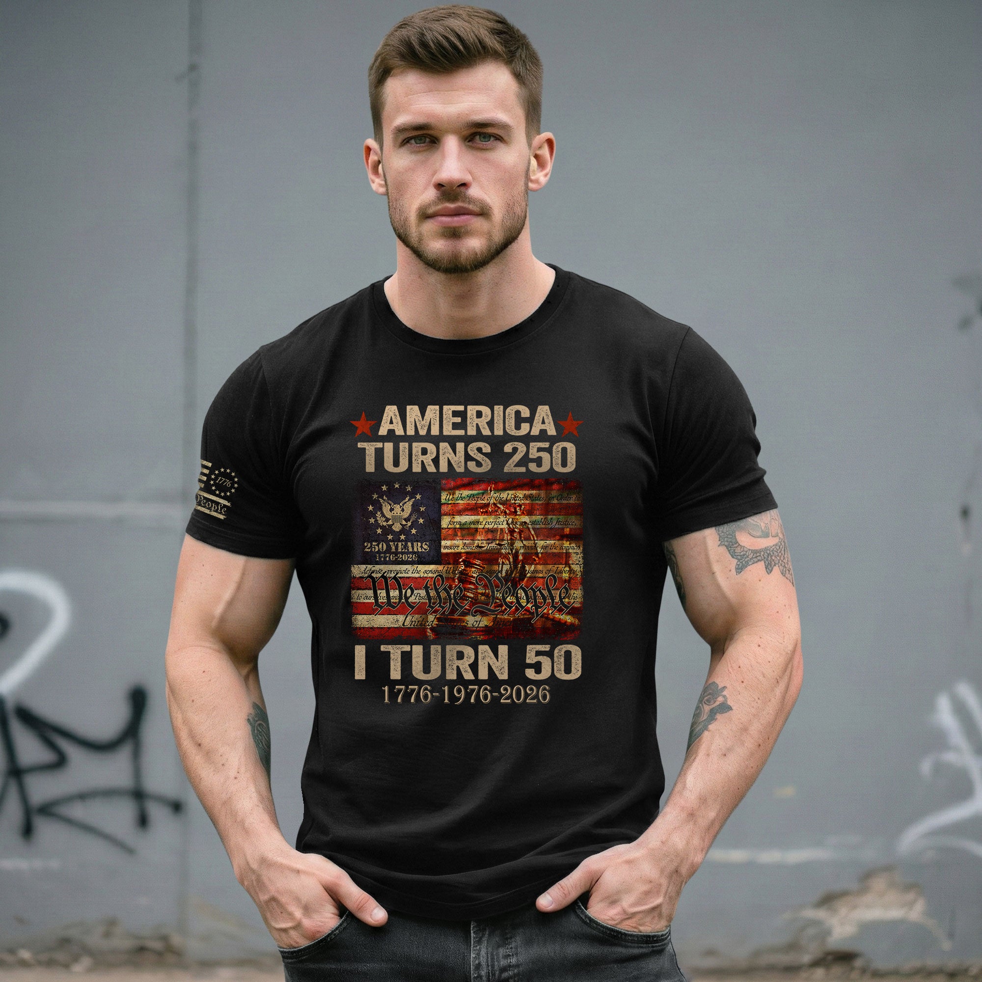 1976 Limited Edition 50th Birthday Shirt Patriotic We The People Graphic Tee 2026 - Rust Field Wear