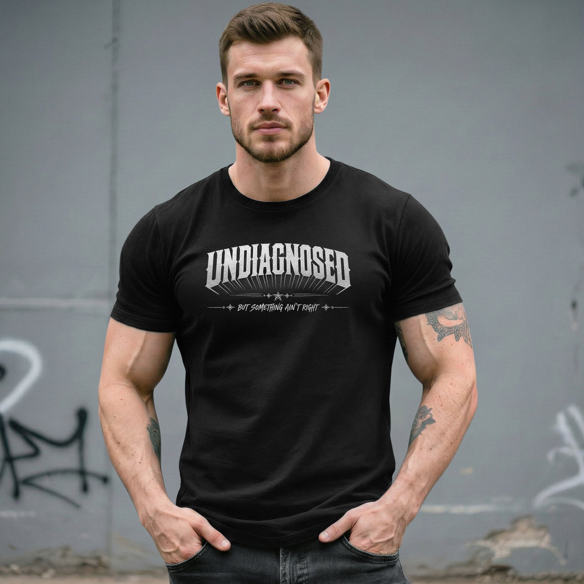 Classic Slogan Tee Undiagnosed But Something Ain't Right Casual Daily Wear Unisex Shirt - Rust Field Wear