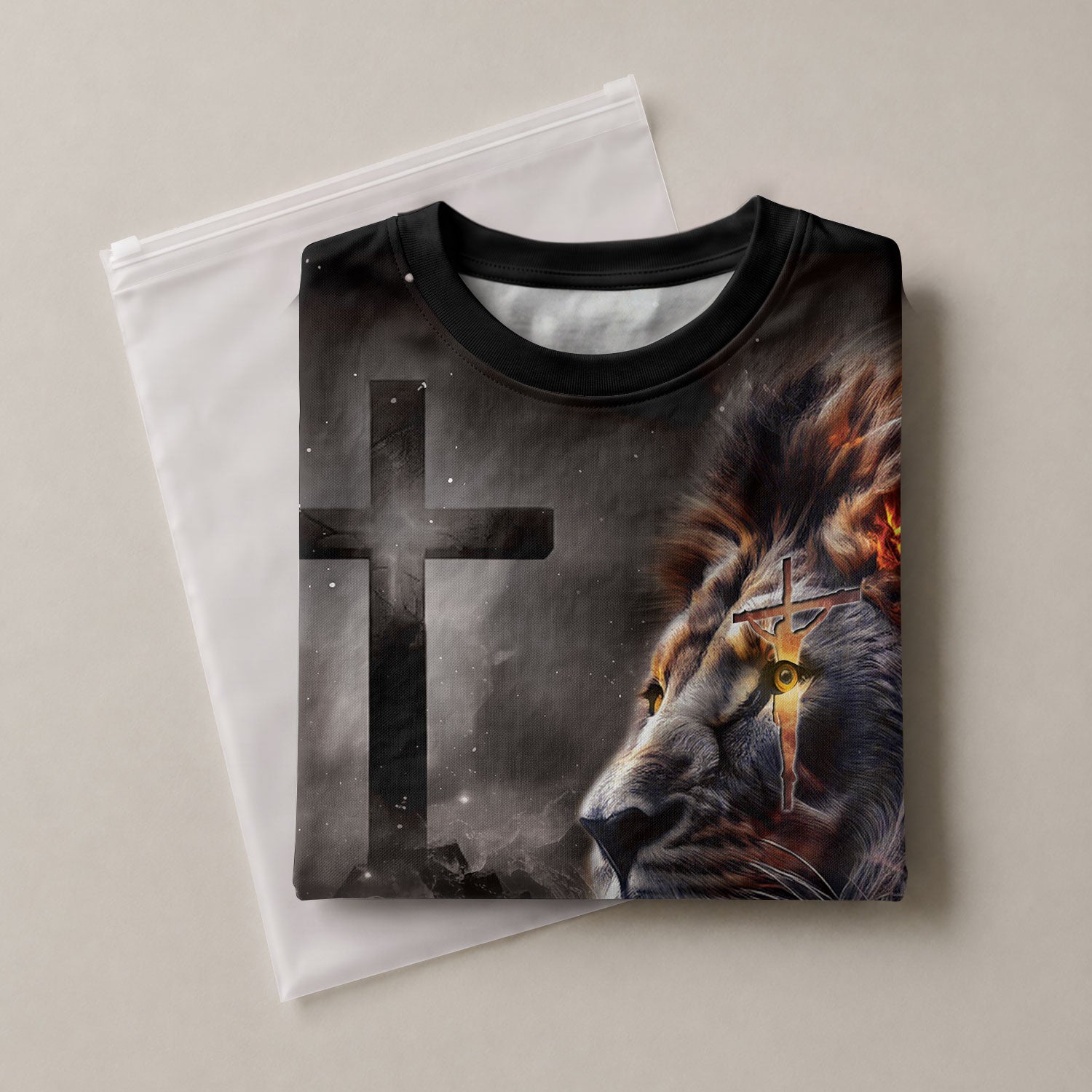 Christian Tee Shirts for Men, RustField Co - The Lion and The Cross Jesus The Way The Truth The Life, Freedom Shirts - Rust Field Wear