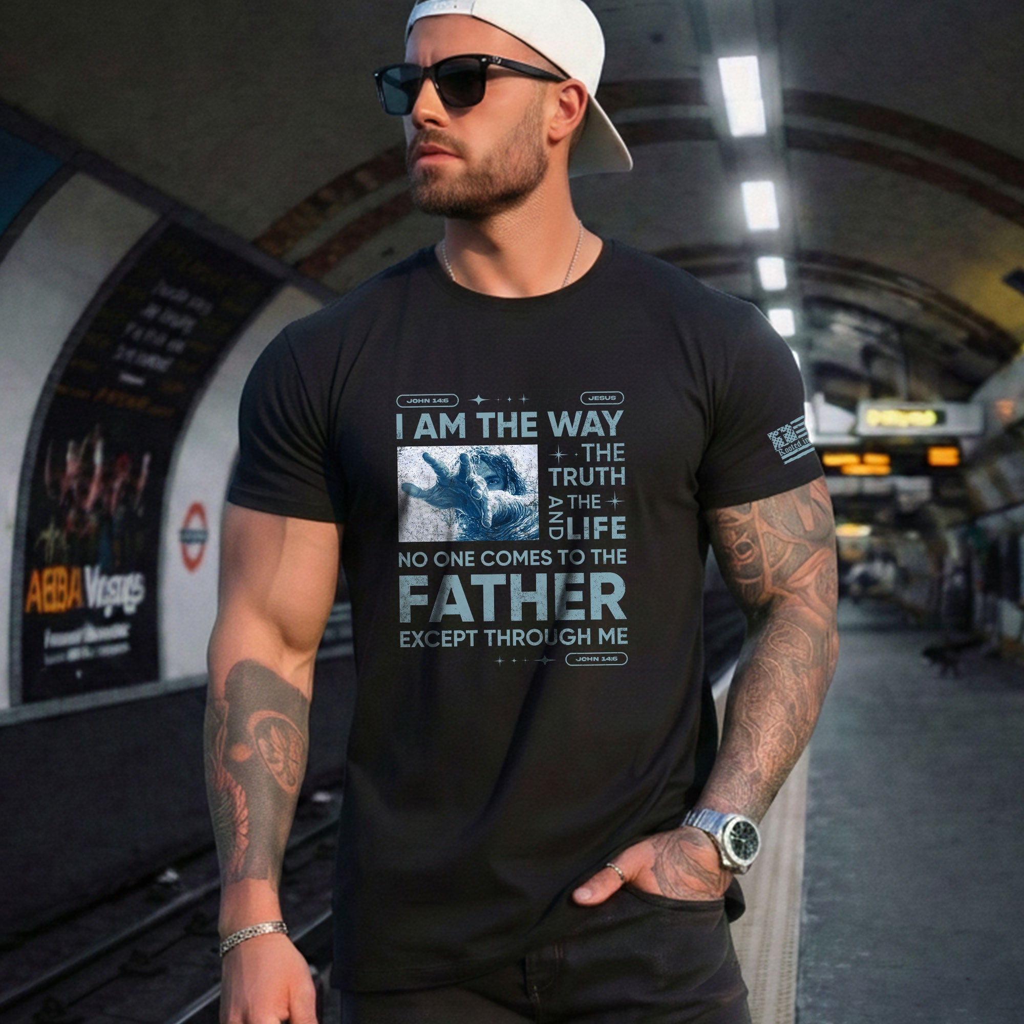 I Am the Way John 14:6 - Christian Shirts for Men, Faith Based Christian Tee Shirts - Rust Field Wear