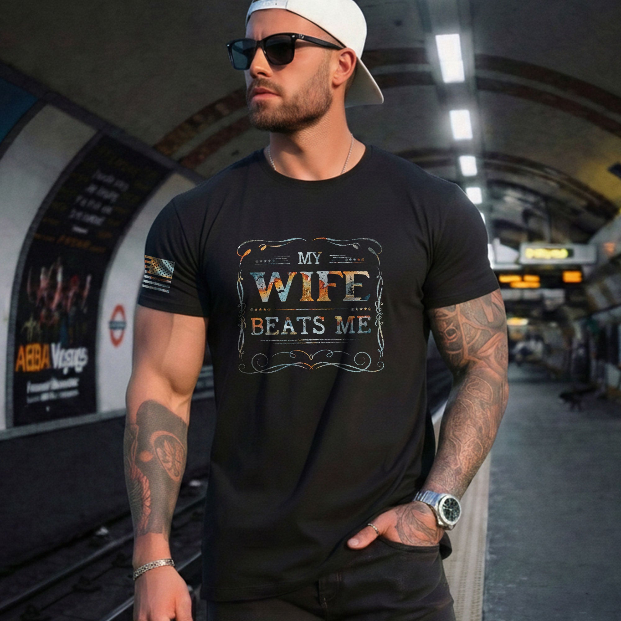 My Wife Beats Me At Video Games Funny Joke Quote Men Vintage Graphic Tee Casual Top