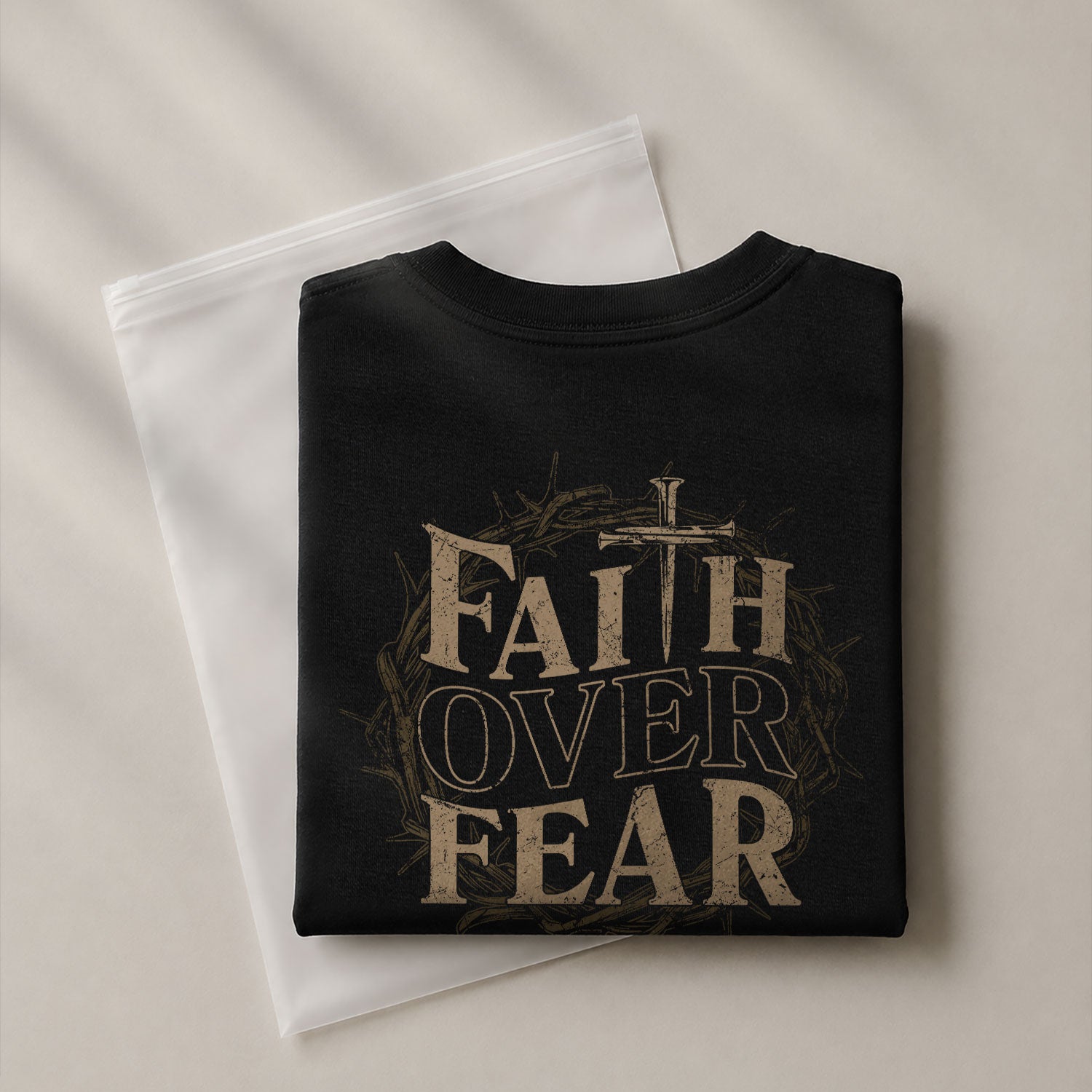 Faith Over Fear Stand In Faith - Christian Tee Shirts, Christian Shirts for Men - Rust Field Wear