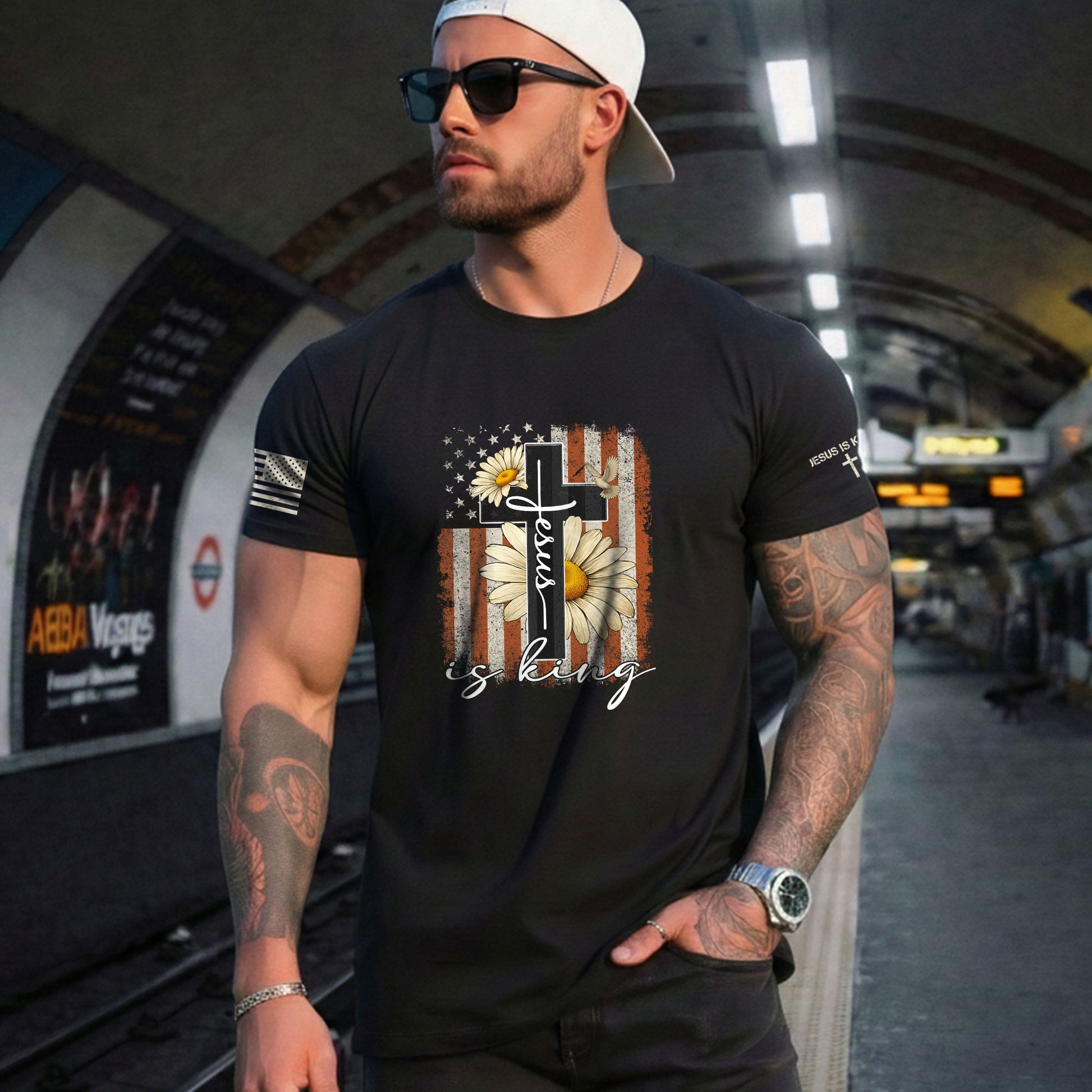 Jesus Is King Christian, Christian Shirts for Men - Christian Tee Shirts - Rust Field Wear