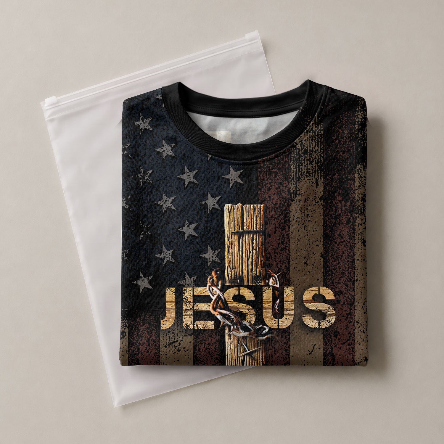 Only JESUS Saves American Faith, Freedom Shirts - Christian Tee Shirts for Men, RustField Co - Rust Field Wear