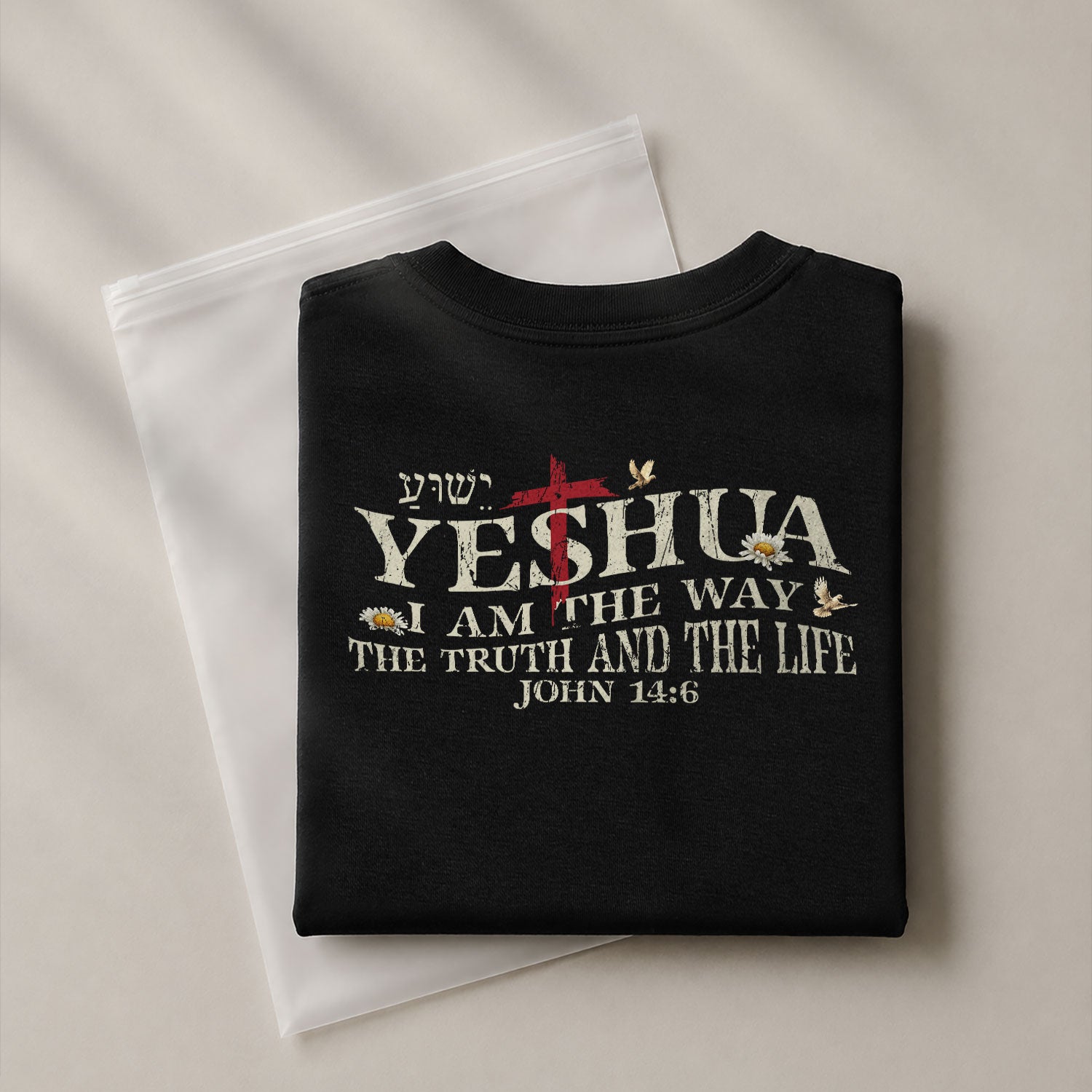 Yeshua The Way The Truth And The Life - Christian Shirts for Men, Faith Based Christian Tee Shirts - Rust Field Wear