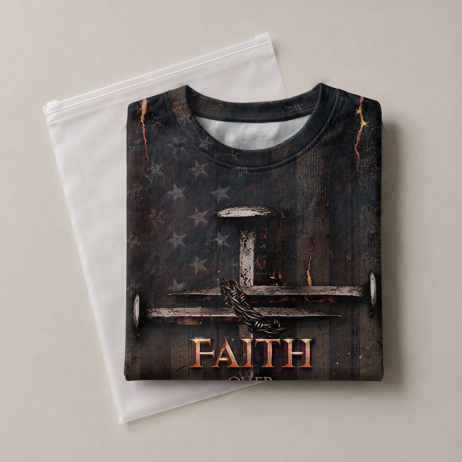 Freedom Shirts - Faith Over Fear Patriotic, Christian Tee Shirts for Men, RustField Co - Rust Field Wear