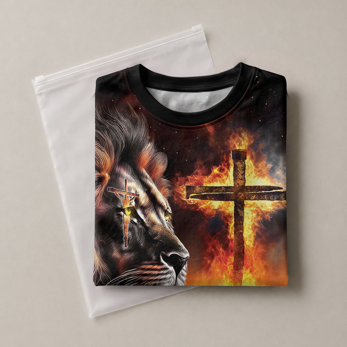 RustField Co Christian Tee Shirts - Iron Sharpens Iron Proverbs 27 17 Fiery Lion, Freedom Shirts for Men - Rust Field Wear