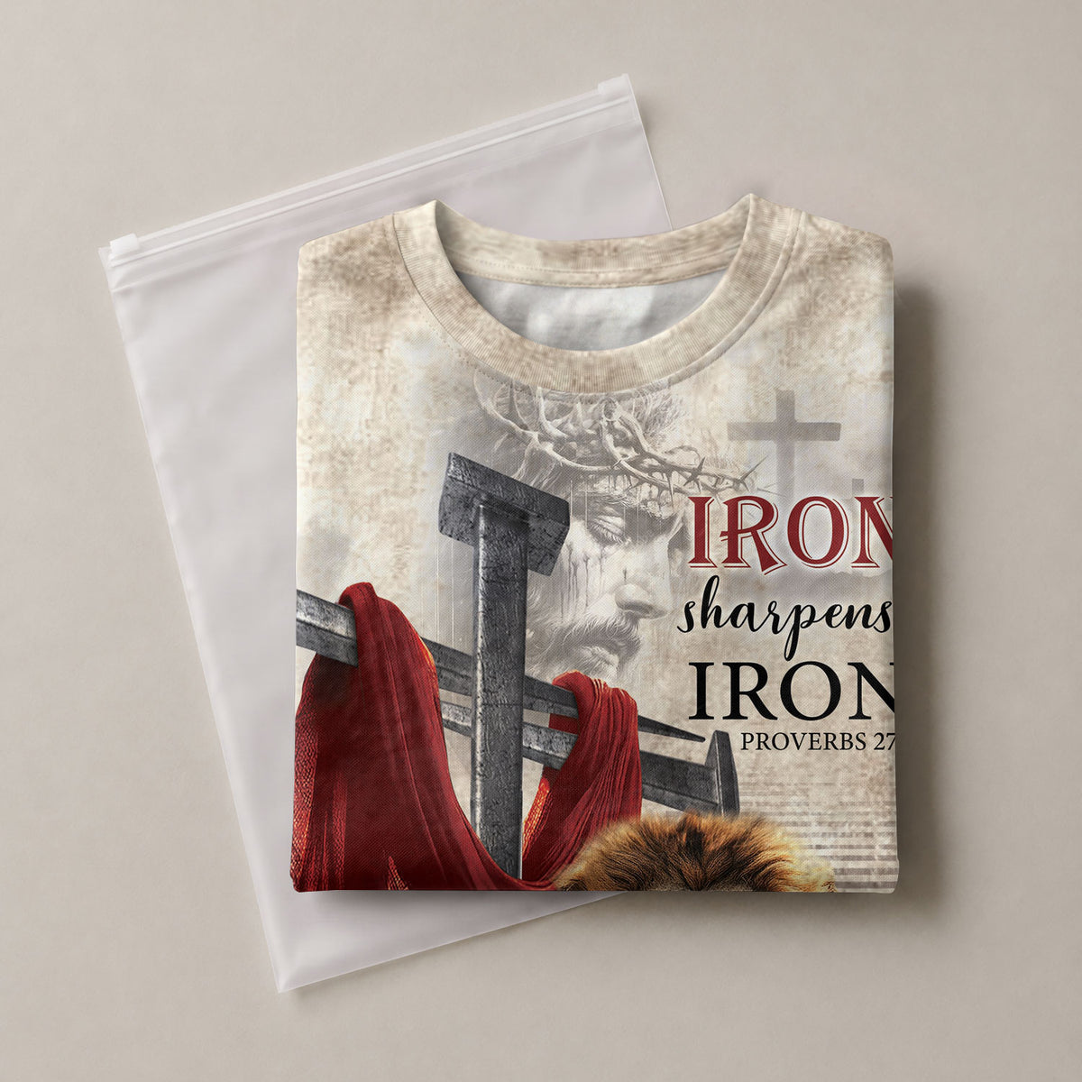 Iron Sharpens Iron Proverbs 27 17 Roaring Lion, Freedom Shirts - Christian Tee Shirts for Men, RustField Co - Rust Field Wear