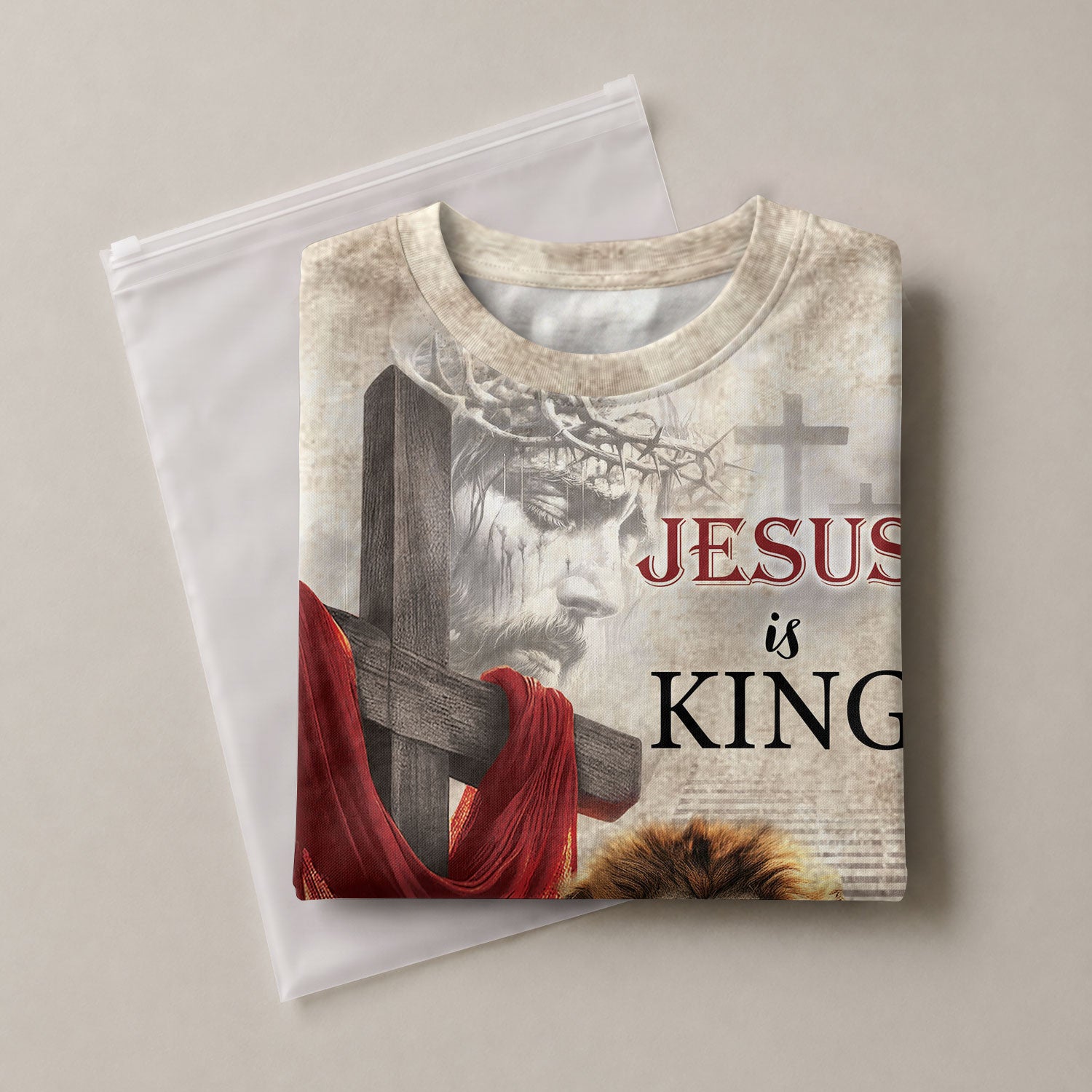 Christian Tee Shirts for Men - Jesus Is King The Roaring Lion Of Judah Triumphant, RustField Co Freedom Shirts - Rust Field Wear