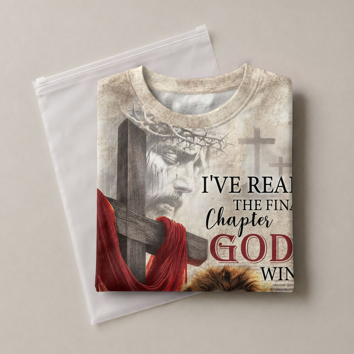 Freedom Shirts - I've Read The Final Chapter God Wins Lion Cross, Christian Tee Shirts for Men, RustField Co - Rust Field Wear