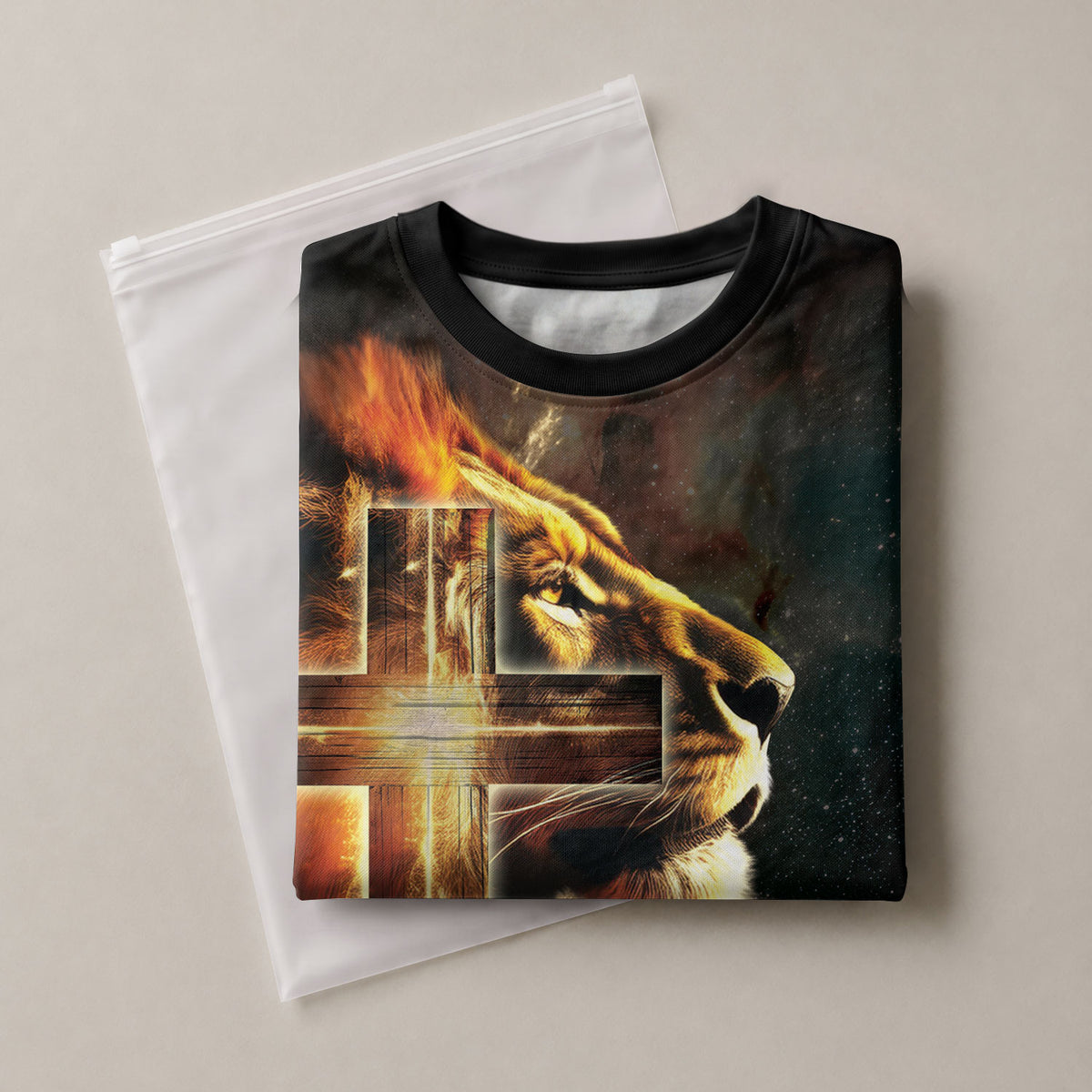 Trust In The Lord Proverbs 3 5 6 Lion And Cross - Christian Tee Shirts for Men, Freedom Shirts, RustField Co - Rust Field Wear