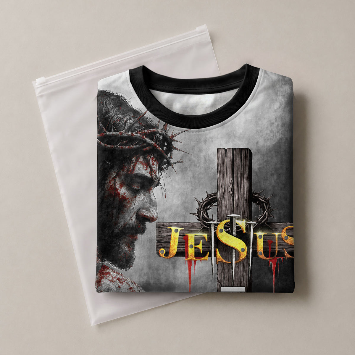Jesus Is King Cross and Lion Warrior Faith Christian Tee Shirts - Freedom Shirts for Men, RustField Co - Rust Field Wear