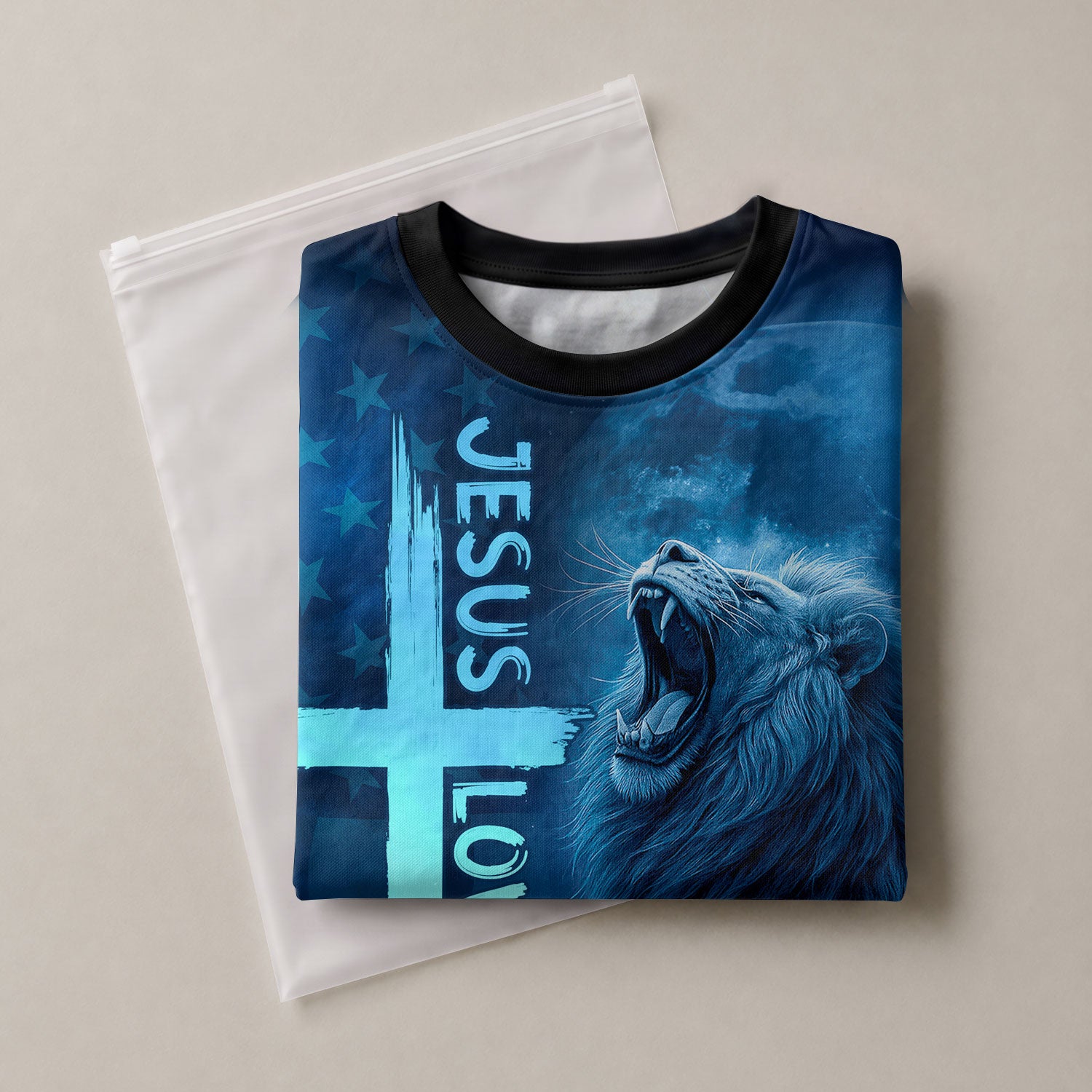 Christian Tee Shirts for Men, RustField Co - Jesus Loves You Lion of Judah, Freedom Shirts - Rust Field Wear