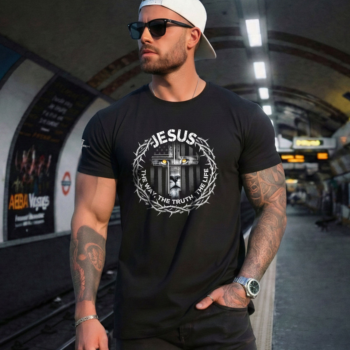 Jesus The Way The Truth The Life Crown of Thorns T-Shirt upsale - Rust Field Wear