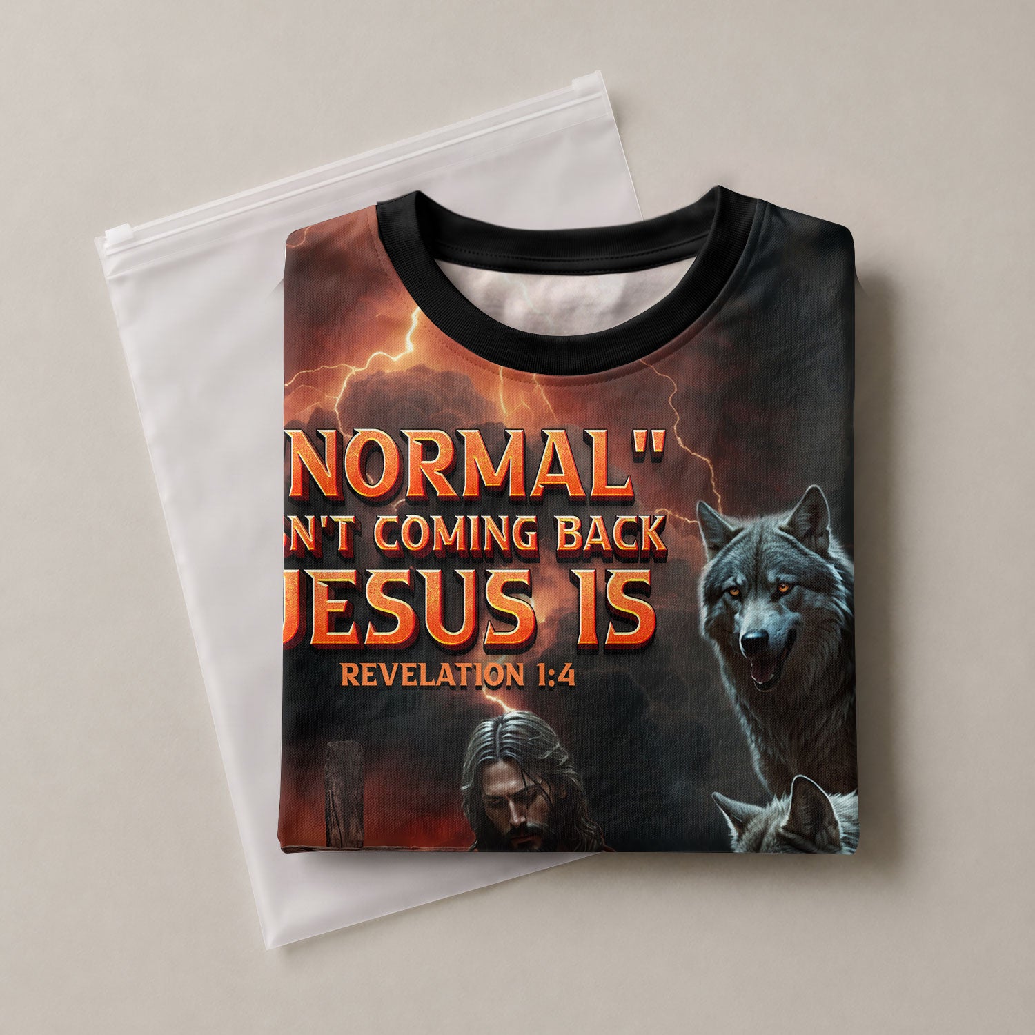 Christian Tee Shirts, Revelation Fire Jesus Is Coming Back Lion and Lamb - Freedom Shirts for Men, RustField Co - Rust Field Wear