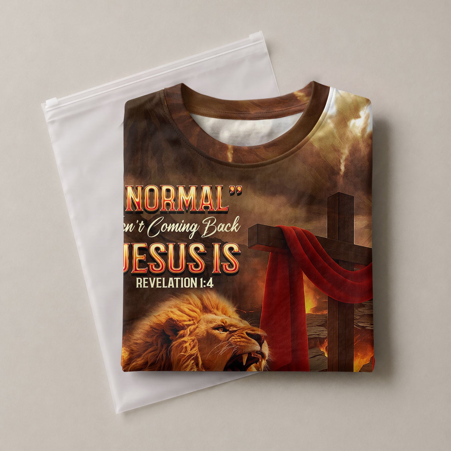 Revelation Glory Jesus Is Coming Back Lion and Cross - Christian Tee Shirts for Men, Freedom Shirts, RustField Co - Rust Field Wear