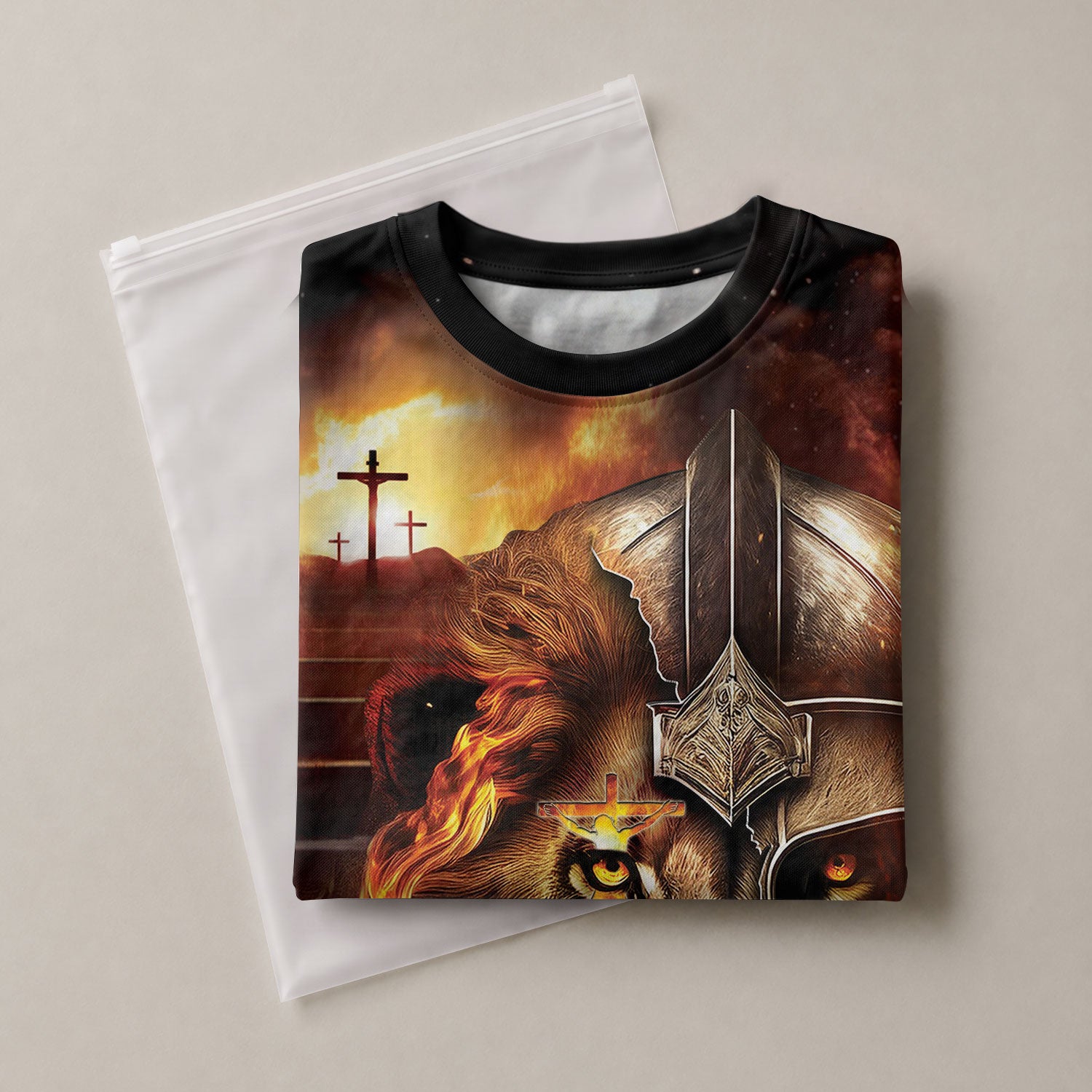 I Can Do All Things Through Christ Lion Warrior Cross - Christian Tee Shirts for Men, Freedom Shirts, RustField Co - Rust Field Wear