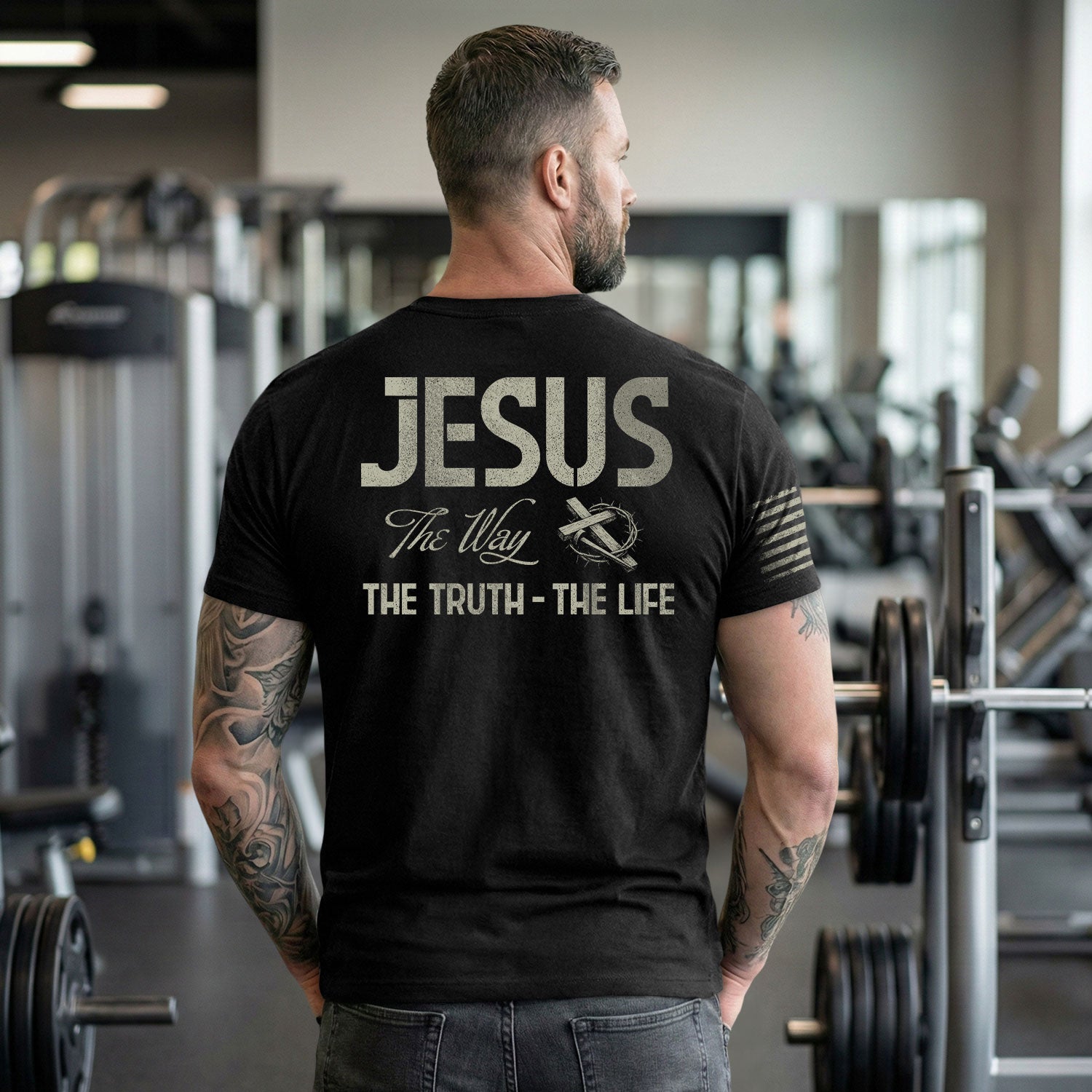 Jesus Cross The Way, The Truth, The Life Christian, Christian Shirts for Men - Christian Tee Shirts - Rust Field Wear