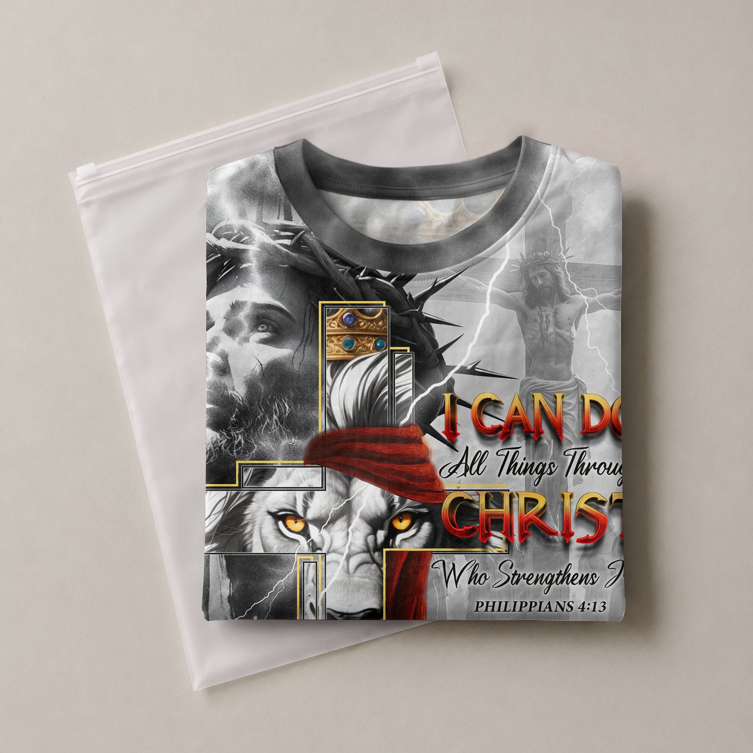 I Can Do All Things Through Christ Lion of Judah - Christian Tee Shirts for Men, Freedom Shirts, RustField Co - Rust Field Wear