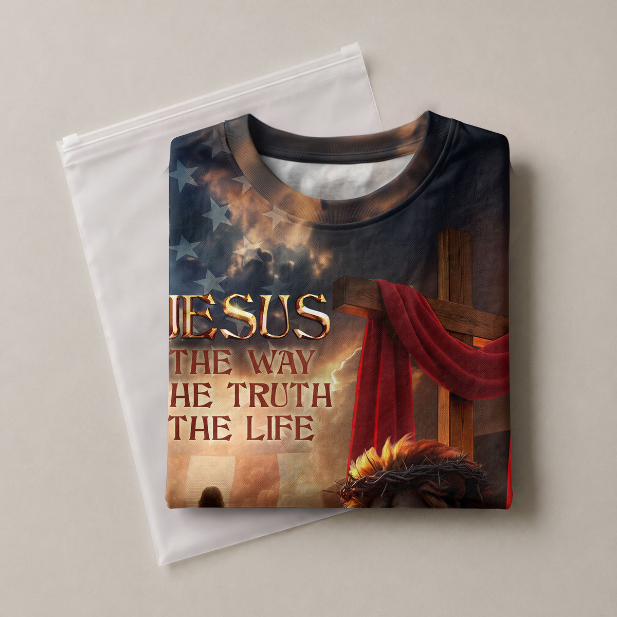 Jesus The Way The Truth The Life Lion and Lamb Christian Tee Shirts - Freedom Shirts for Men, RustField Co - Rust Field Wear