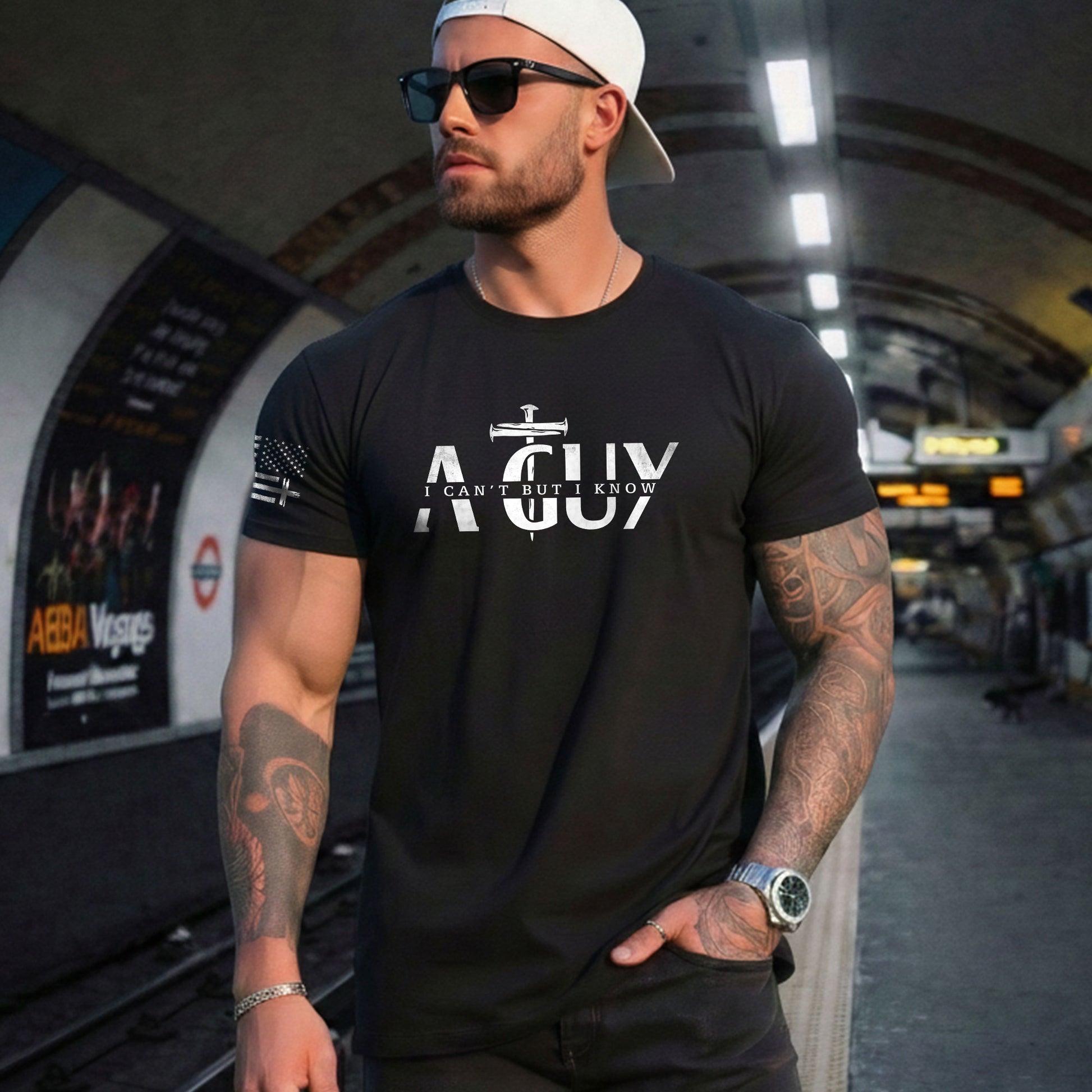 I Can’t But I Know A Guy Cross Nail Christian - Christian Shirts for Men, Faith Based Christian Tee Shirts - Rust Field Wear