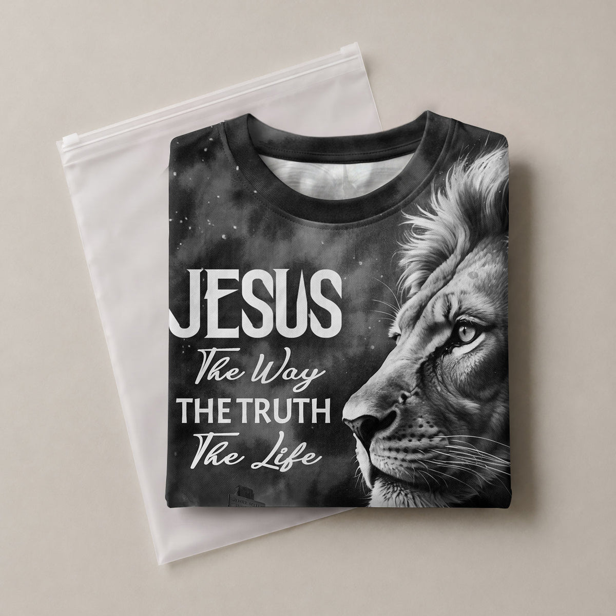 Christian Tee Shirts for Men - Jesus Lion Of Judah Cross Crown Of Thorns The Way The Truth The Life, RustField Co Freedom Shirts - Rust Field Wear