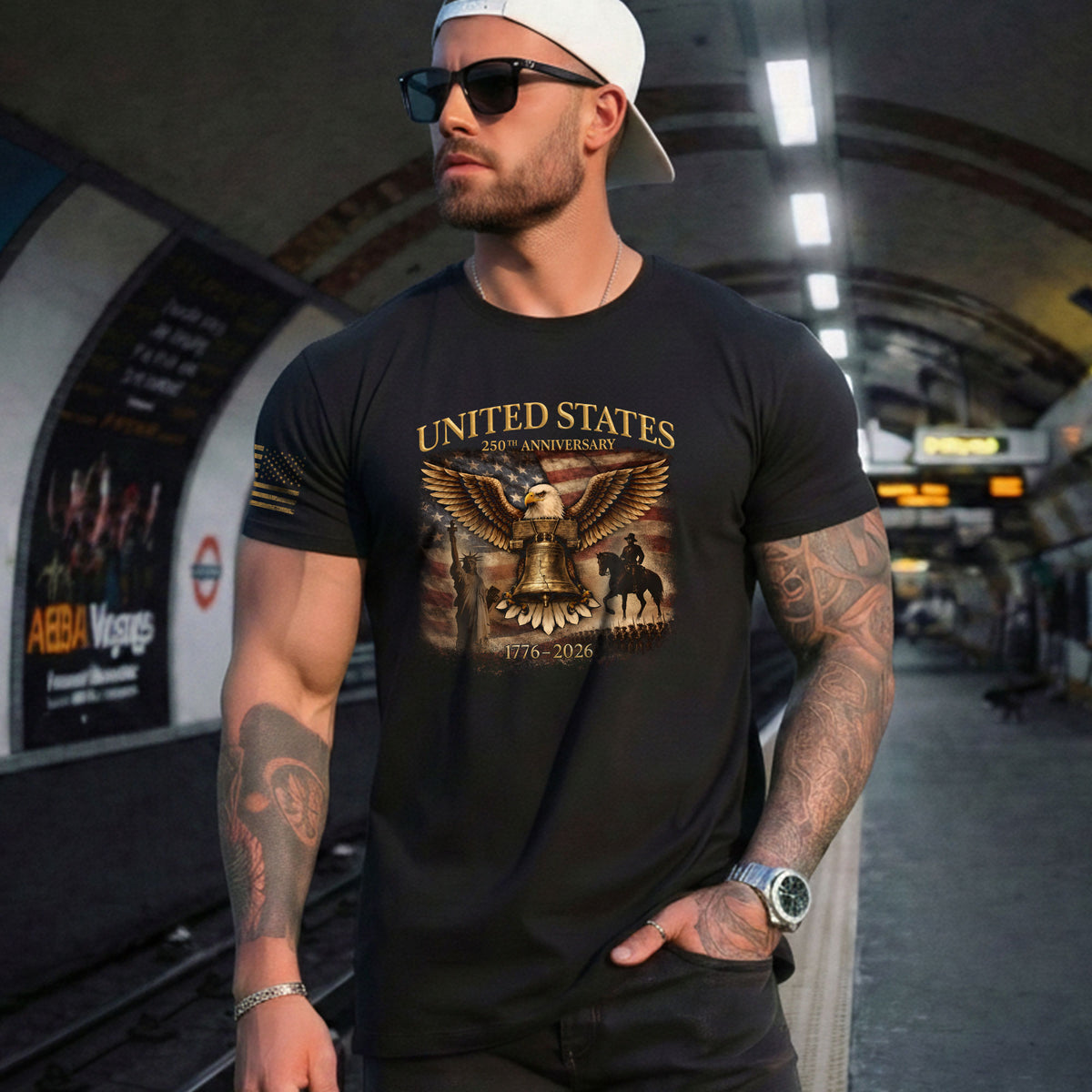 USA 250th Anniversary 250 Years Shirt 1776-2026 Liberty Bell Eagle Patriotic - Rust Field Wear