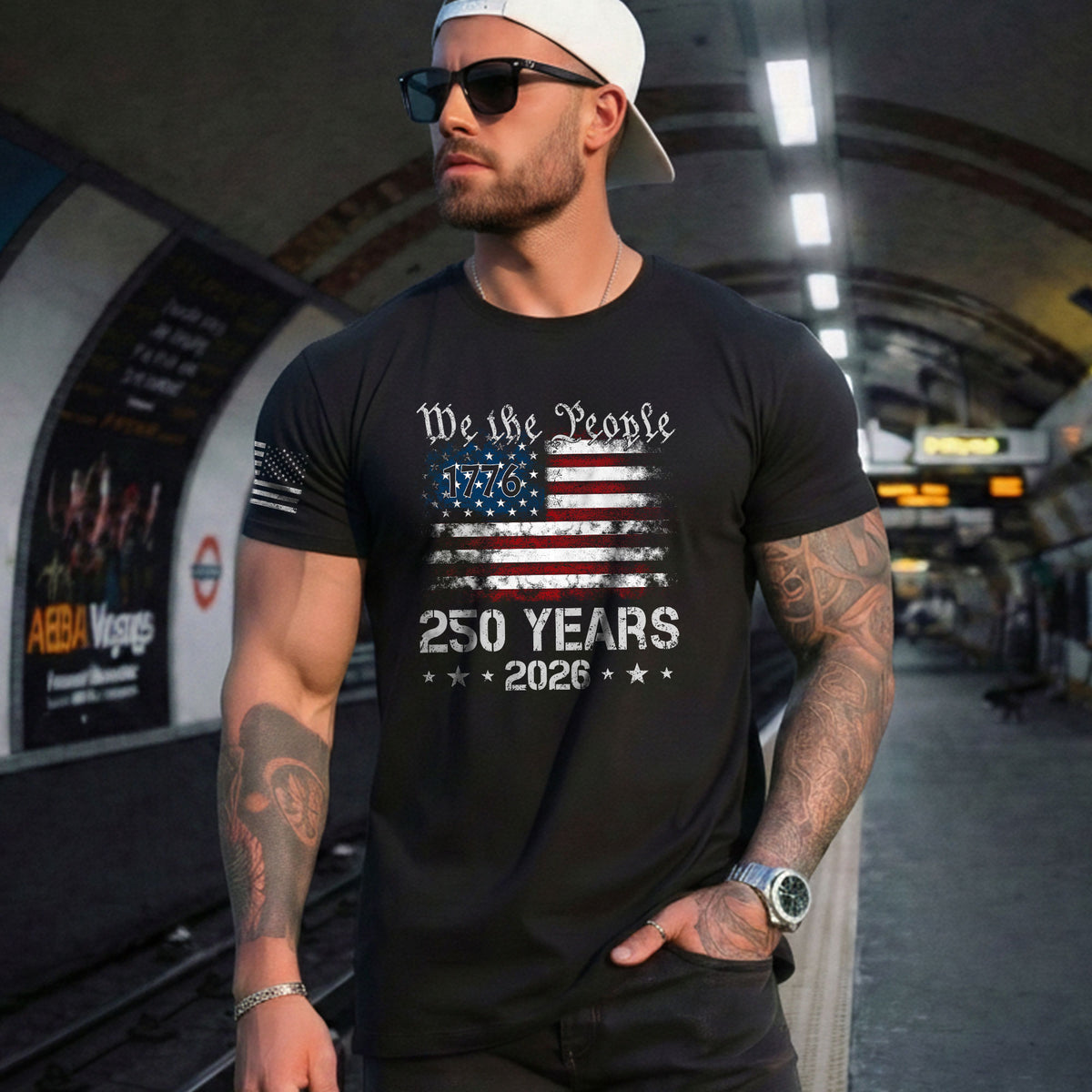 We The People 250 Years Shirt – USA Flag Independence 1776–2026 Tee - Rust Field Wear