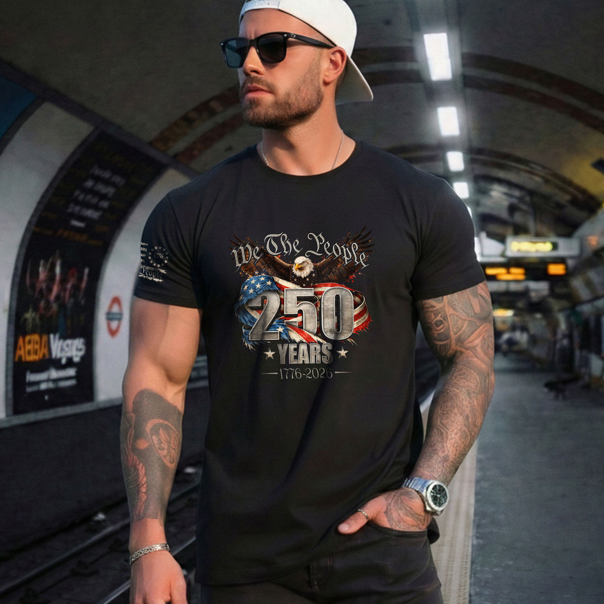 USA 250th Anniversary Shirt 1776-2026 We The People Eagle Patriotic America - Rust Field Wear