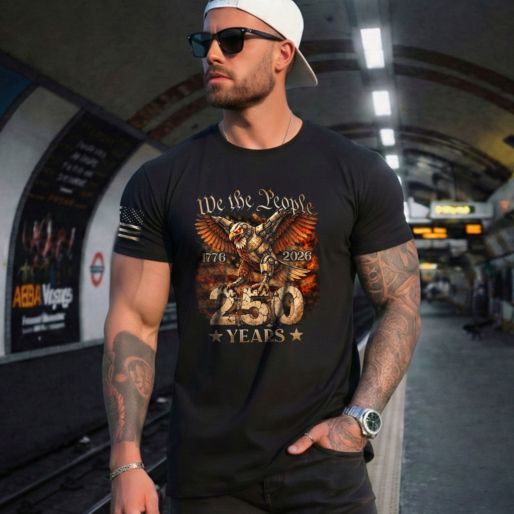 USA 250th Anniversary 250 Years Shirt 1776-2026 Mechanical Eagle We The People Mental Strength Patriotic - Rust Field Wear