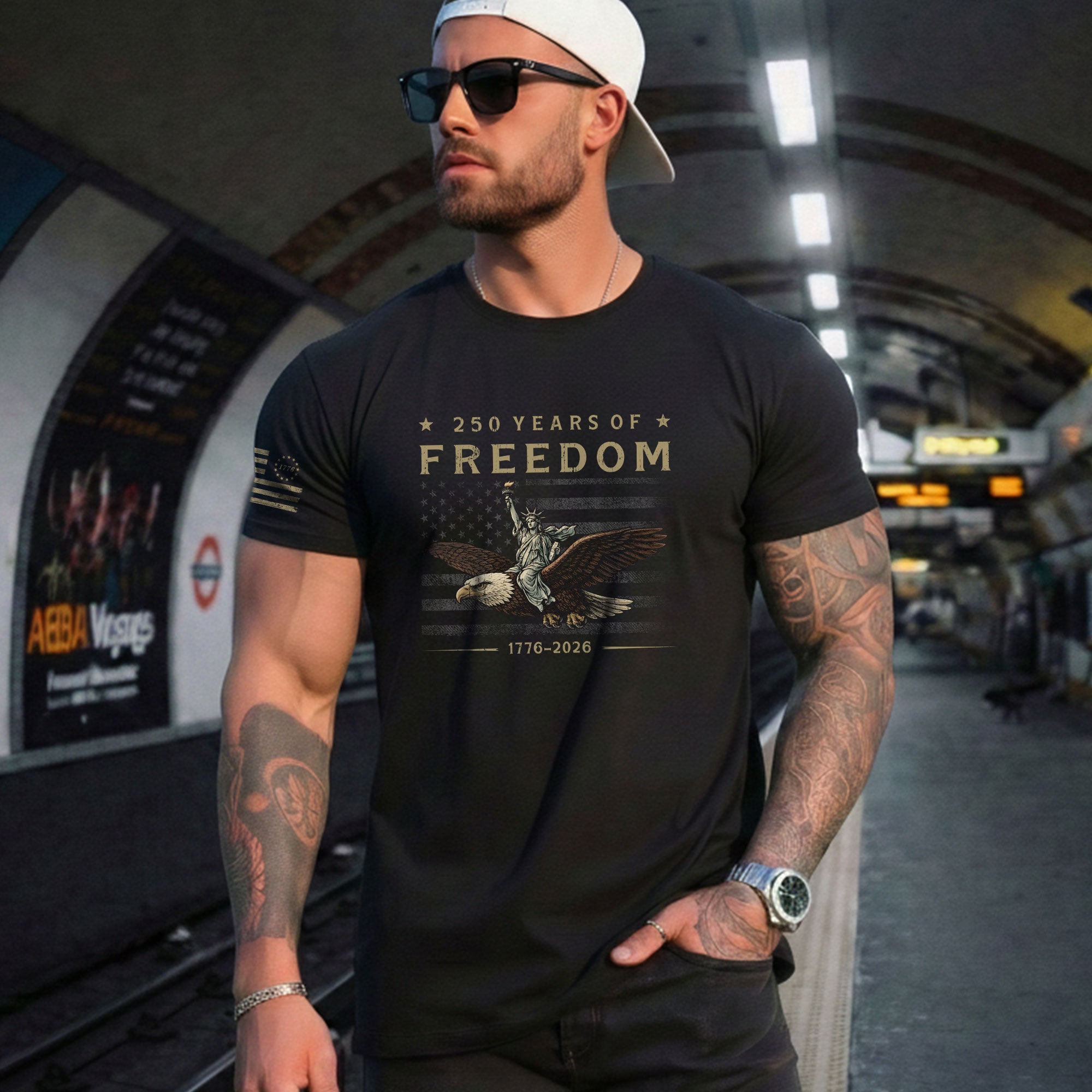 USA 250th Anniversary Shirt 250 Years of Freedom 1776-2026 We The People Eagle Lady Liberty Patriotic - Rust Field Wear