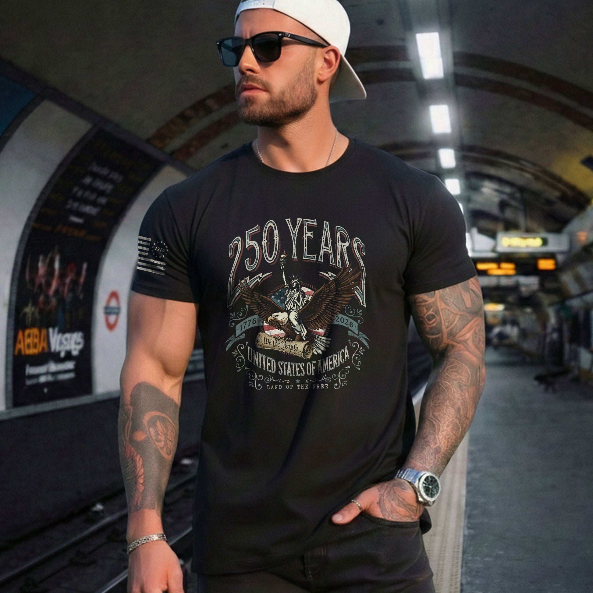 USA 250th Anniversary Shirt 1776–2026 Past and Present Torch of Freedom - Rust Field Wear