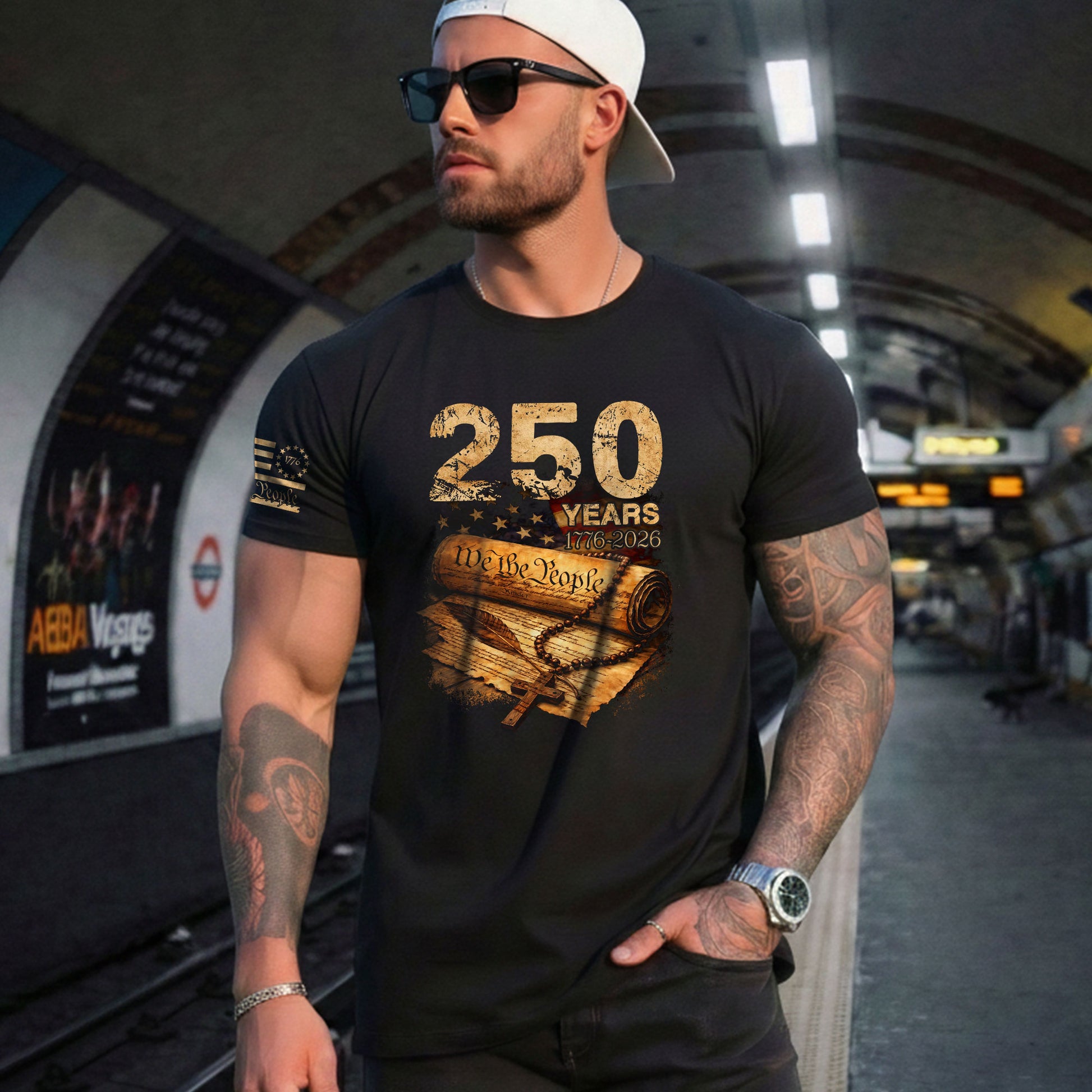 Christian Patriotic USA Shirt 250 Years Independence Since 1776 Faith Shirt - Rust Field Wear