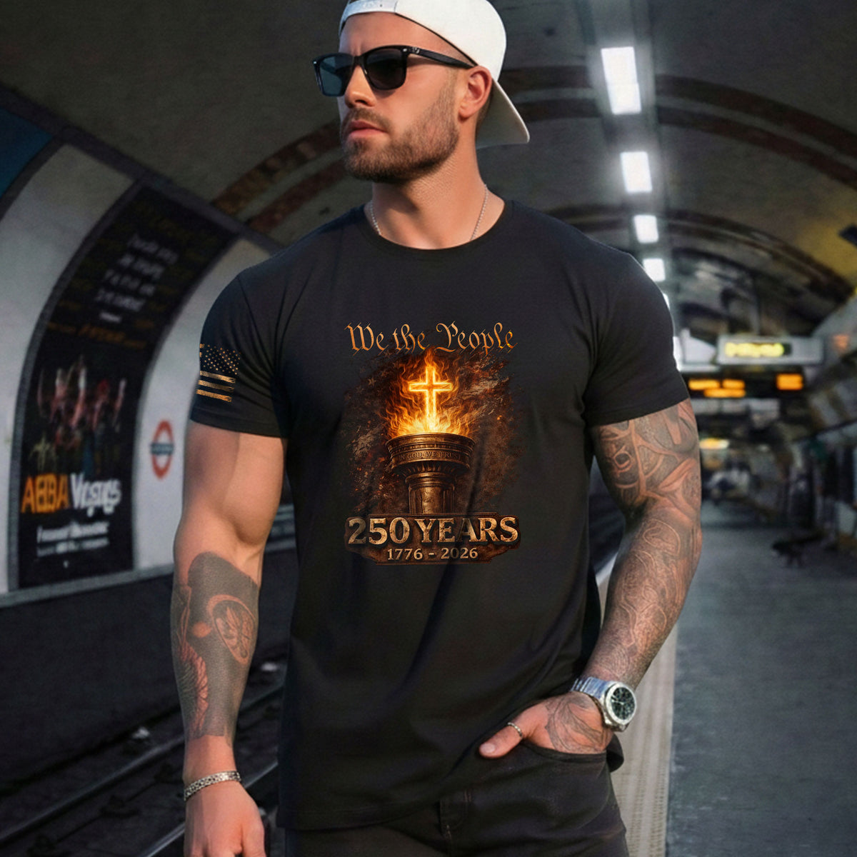 USA 250 Years Christian Freedom Heritage Shirt Patriotic Faith Apparel - Rust Field Wear