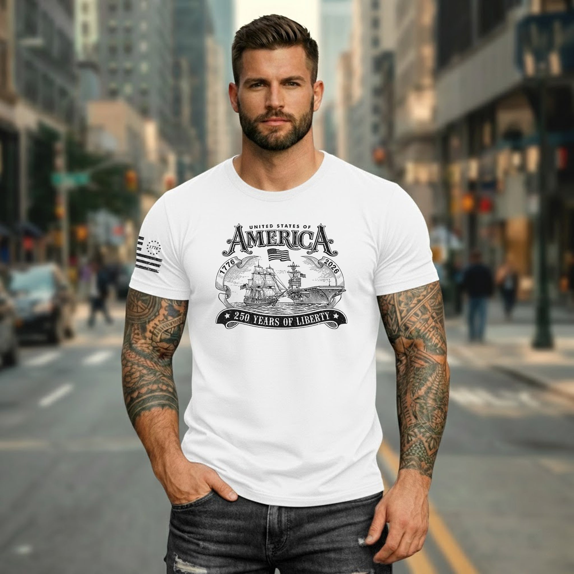 1776–2026 USA Freedom Heritage Patriotic Shirt - Rust Field Wear