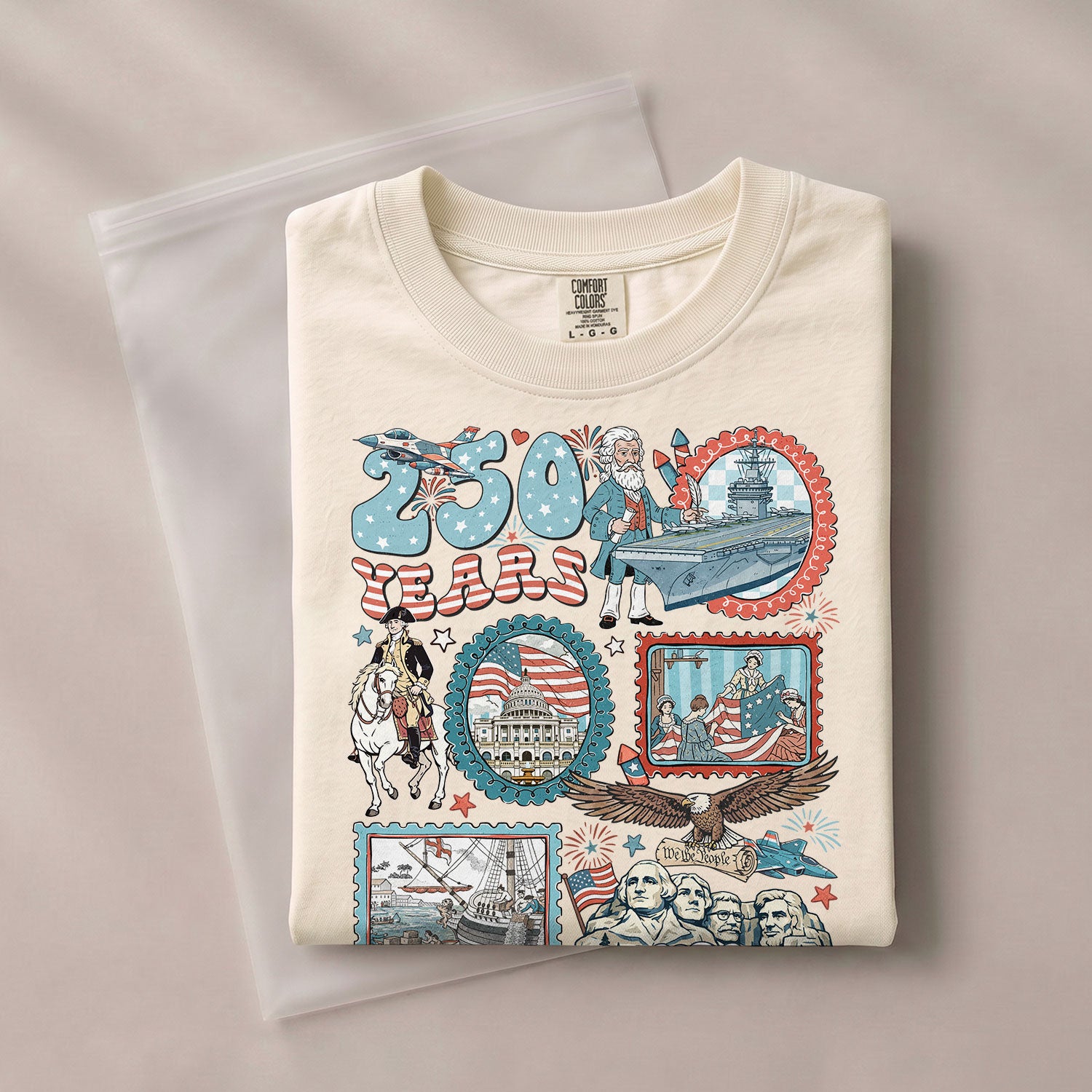 250 Years of Freedom 1776-2026 T-Shirt - Retro Vintage USA 250th Celebration Shirt - Rust Field Wear
