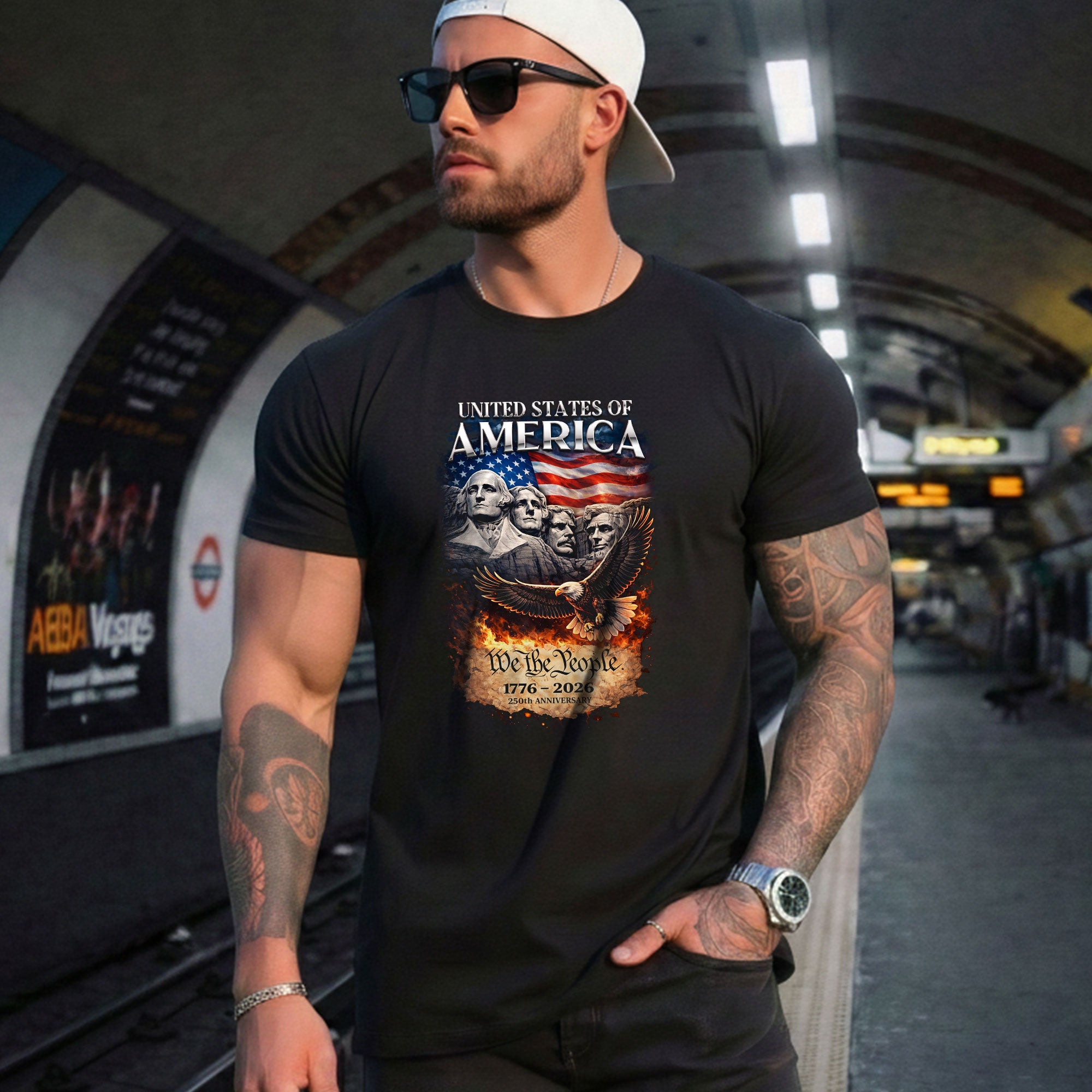 United States of America 1776–2026 – 250 Years of Freedom Commemorative T-Shirt - Rust Field Wear