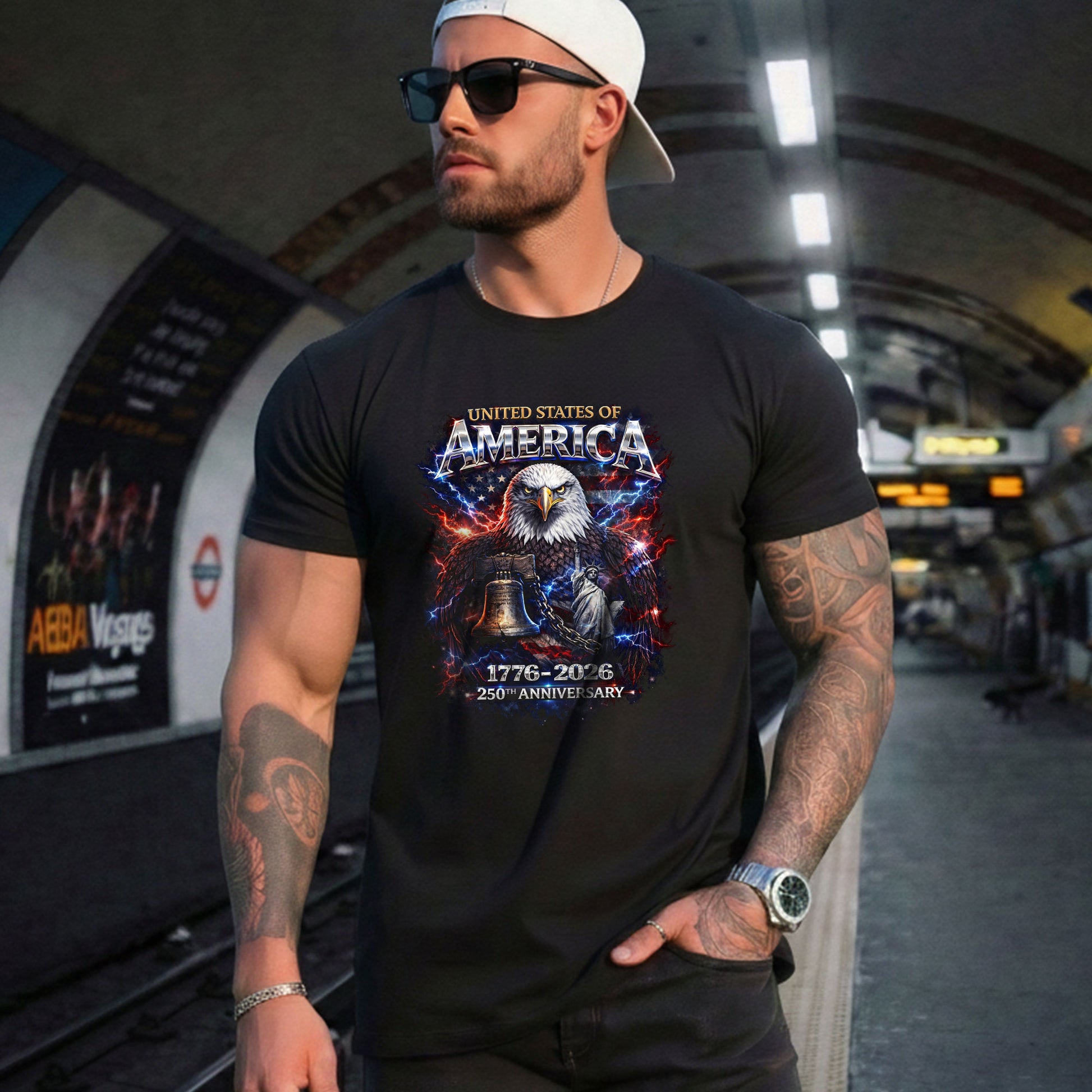 United States of America 1776–2026 – 250th Anniversary Eagle Patriotic T-Shirt - Rust Field Wear