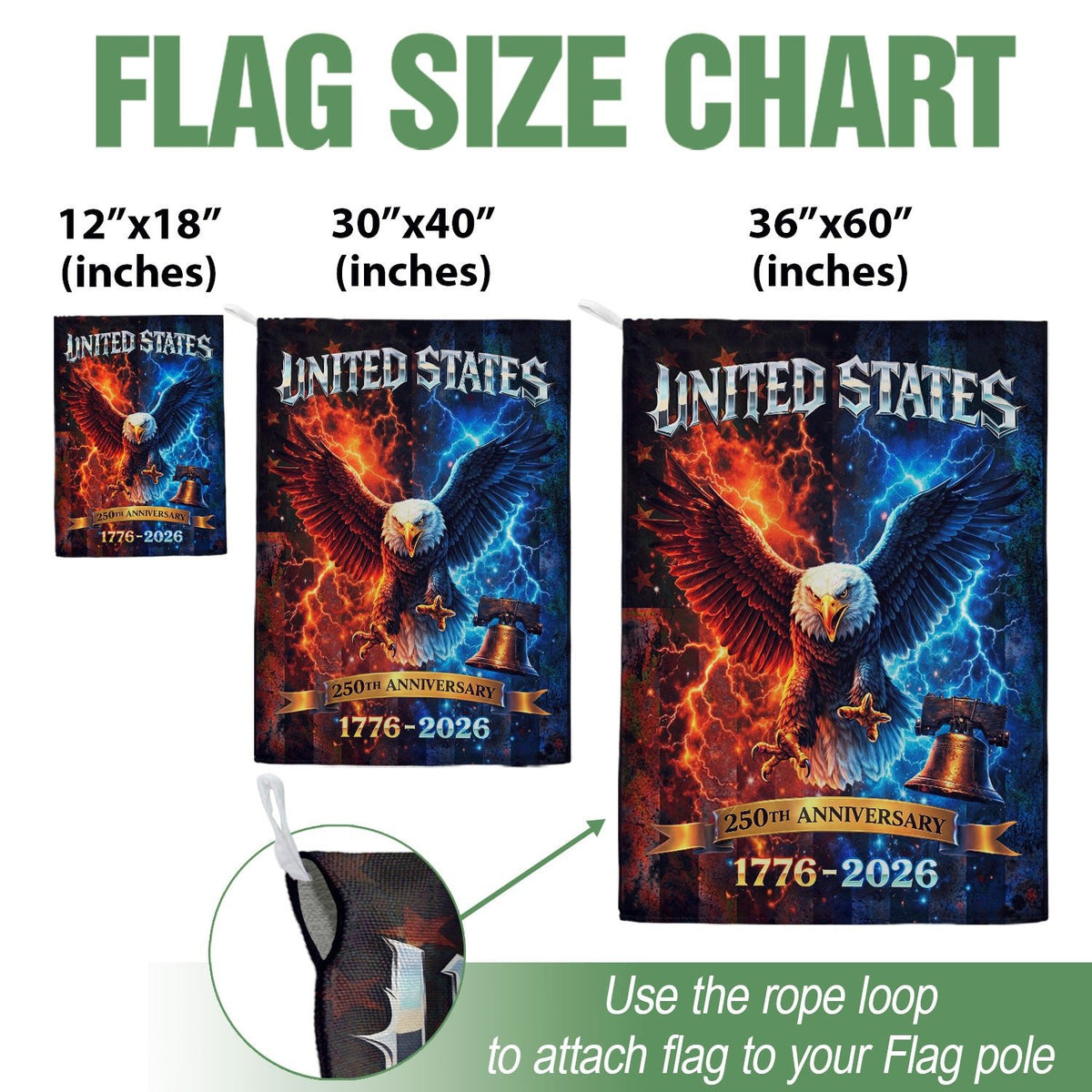 America 250th Anniversary House Flag - Statue of Liberty & Eagle 1776-2026, 250 Years Double Sided Outdoor Decor - Rust Field Wear