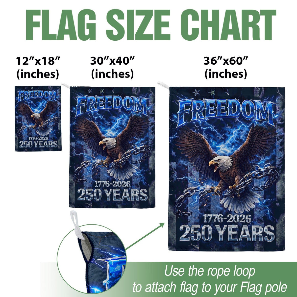 America 250th Anniversary House Flag - Patriotic Freedom Eagle 1776-2026, 250 Years Double Sided Outdoor Decor - Rust Field Wear