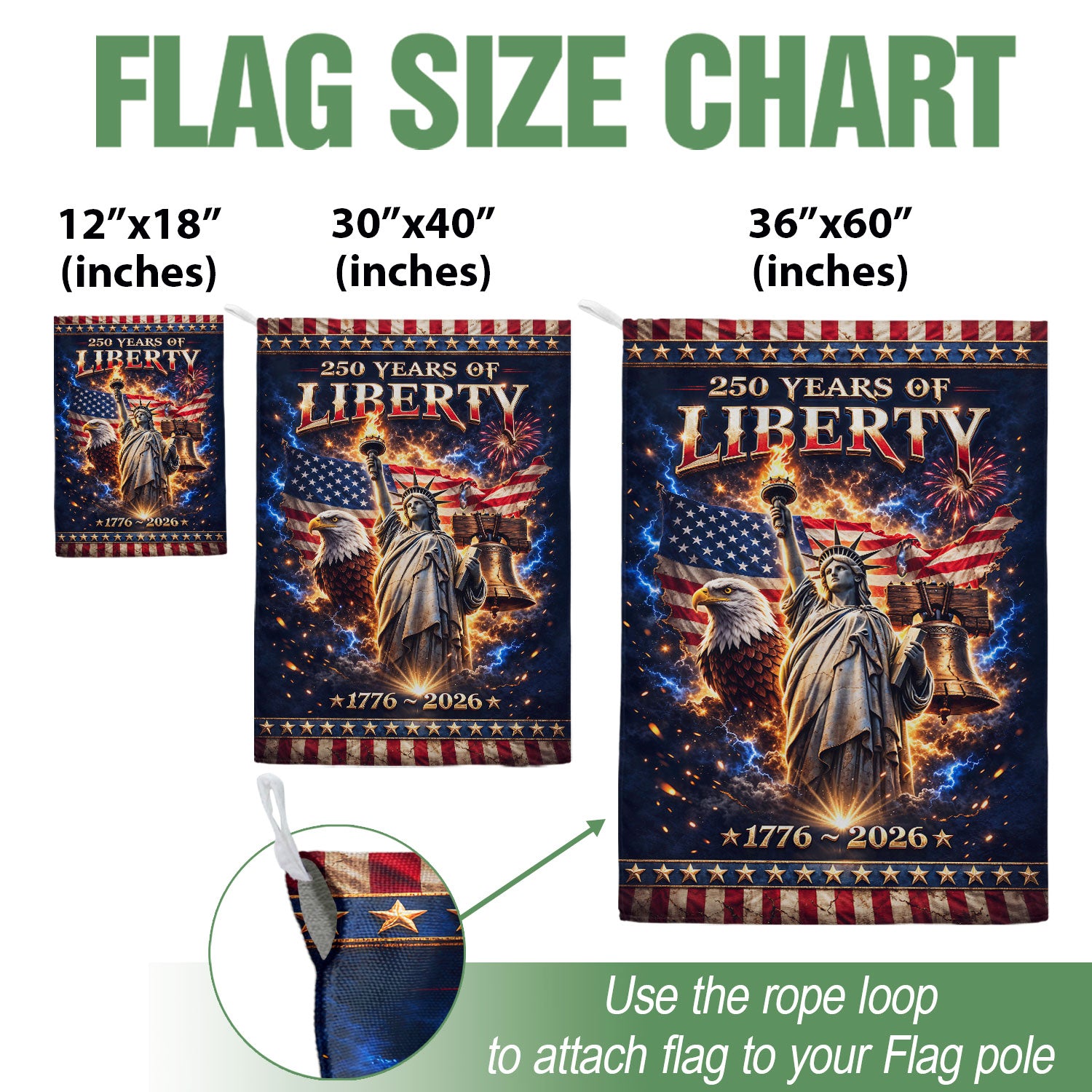 250 Years of Liberty House Flag 1776-2026 – One Nation Under God Christian Values Double Sided Patriotic Flag