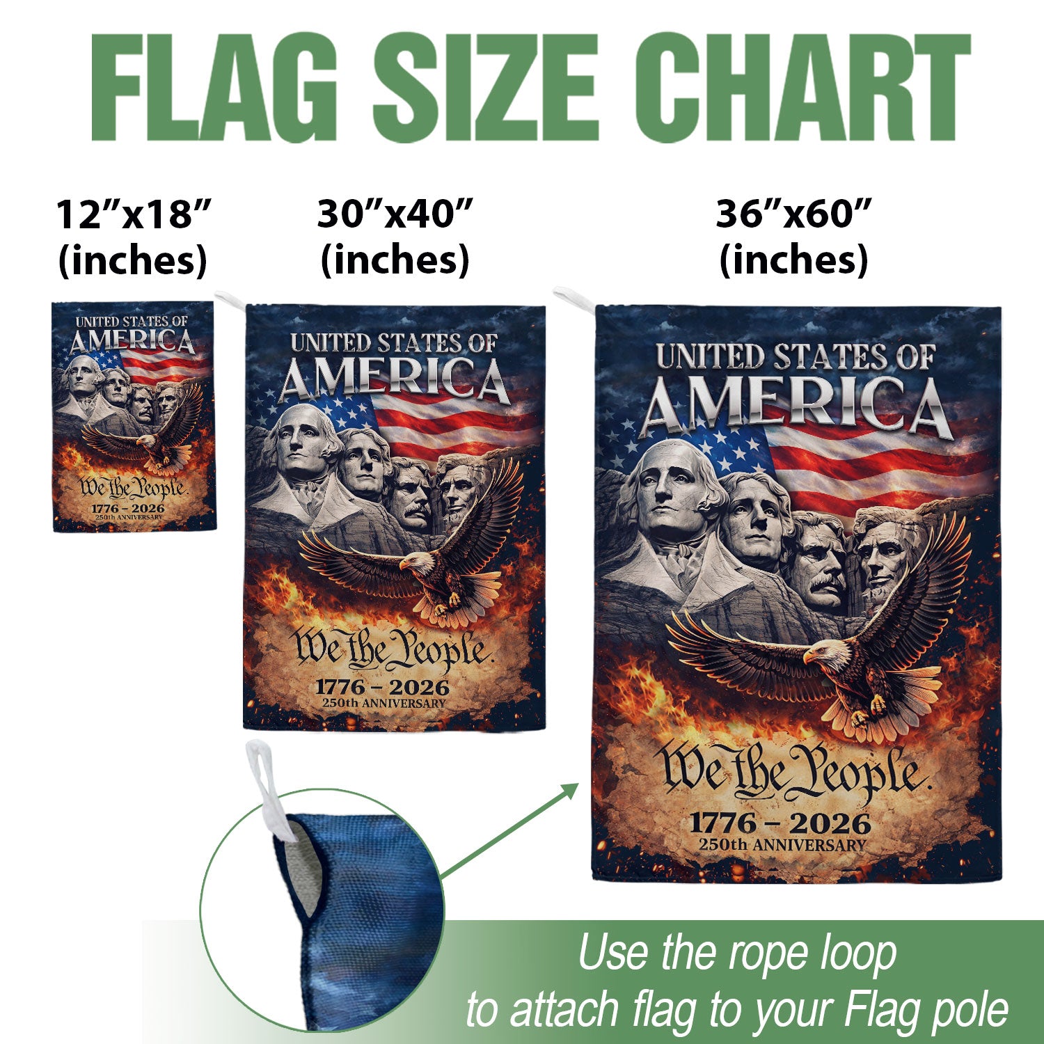 USA 250th Anniversary Flag 1776-2026 – 250 Year American Anniversary Patriotic Garden Flag Outdoor Yard Decoration