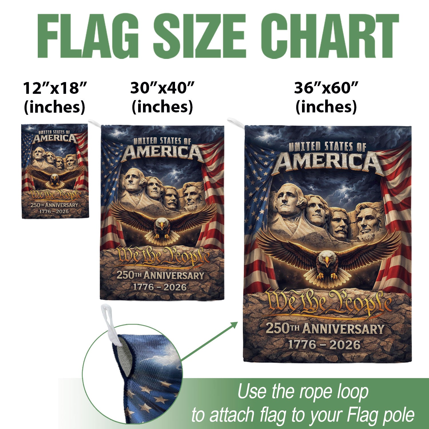 USA 250th Anniversary Garden Flag 1776-2026, American Flag 250 Year Anniversary, Patriotic Outdoor Yard Decoration
