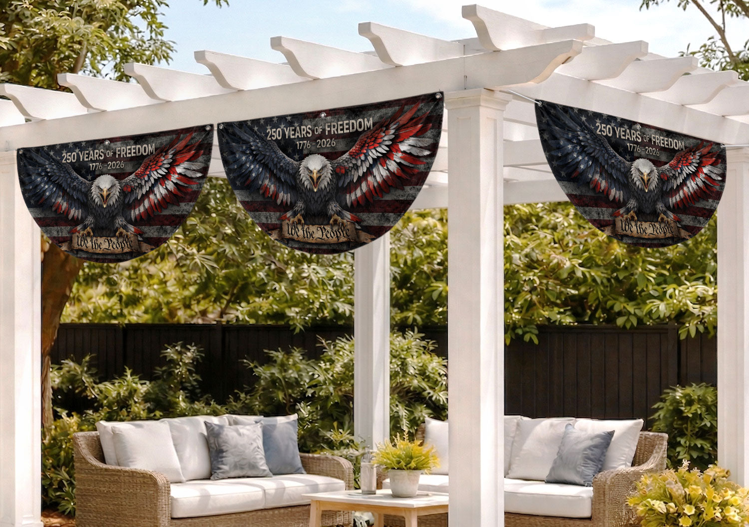 TEST BUNDLE - Fence Flag USA 250th Anniversary 1776–2026, American Eagle Patriotic Outdoor Banner, 250 Years of Freedom Flag (Copy)