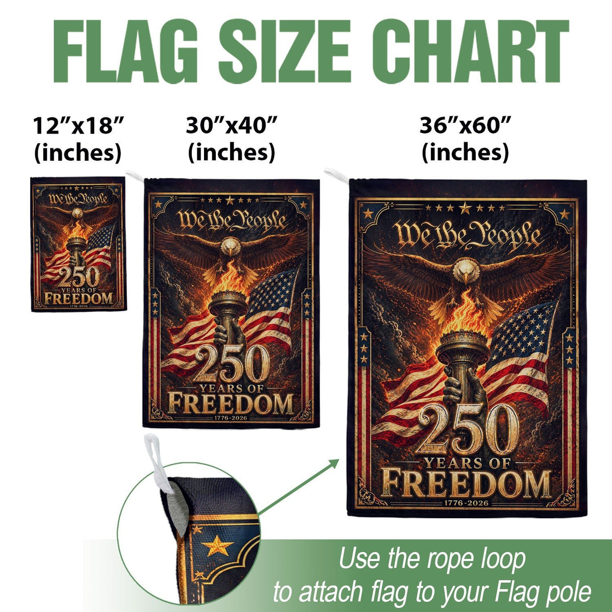 USA 250th Anniversary Garden Flag - Majestic Eagle & Liberty Torch Outdoor Yard Banner - Rust Field Wear