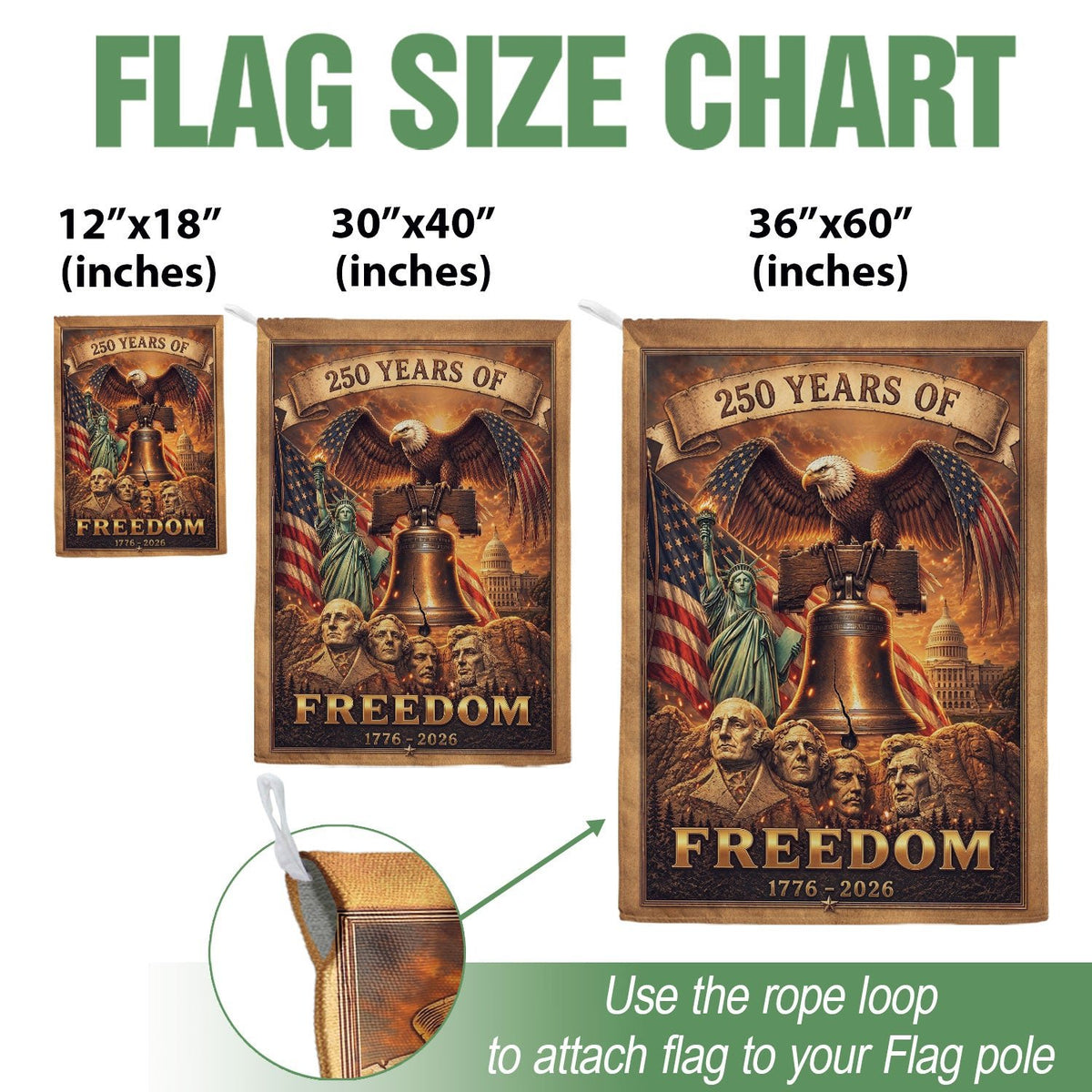 250th Anniversary Garden Flag - United States 1776-2026 Historic Icons Yard Decor - Rust Field Wear