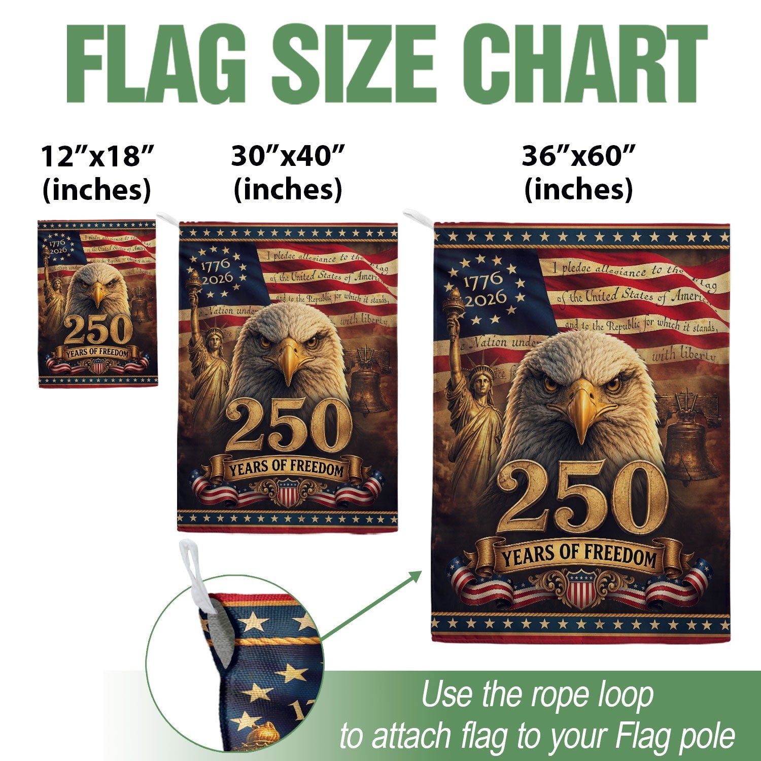 250th Anniversary Garden Flag - United States 1776-2026 Pledge of Allegiance Yard Decor - Rust Field Wear